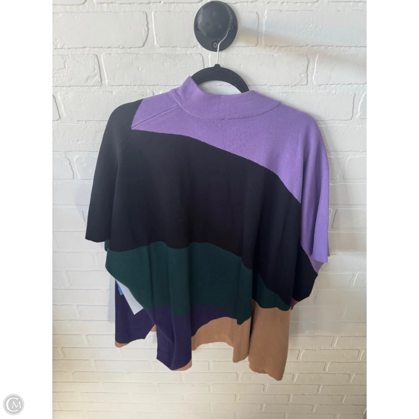 Sweater Cardigan By Chicos In Black & Purple, Size: S