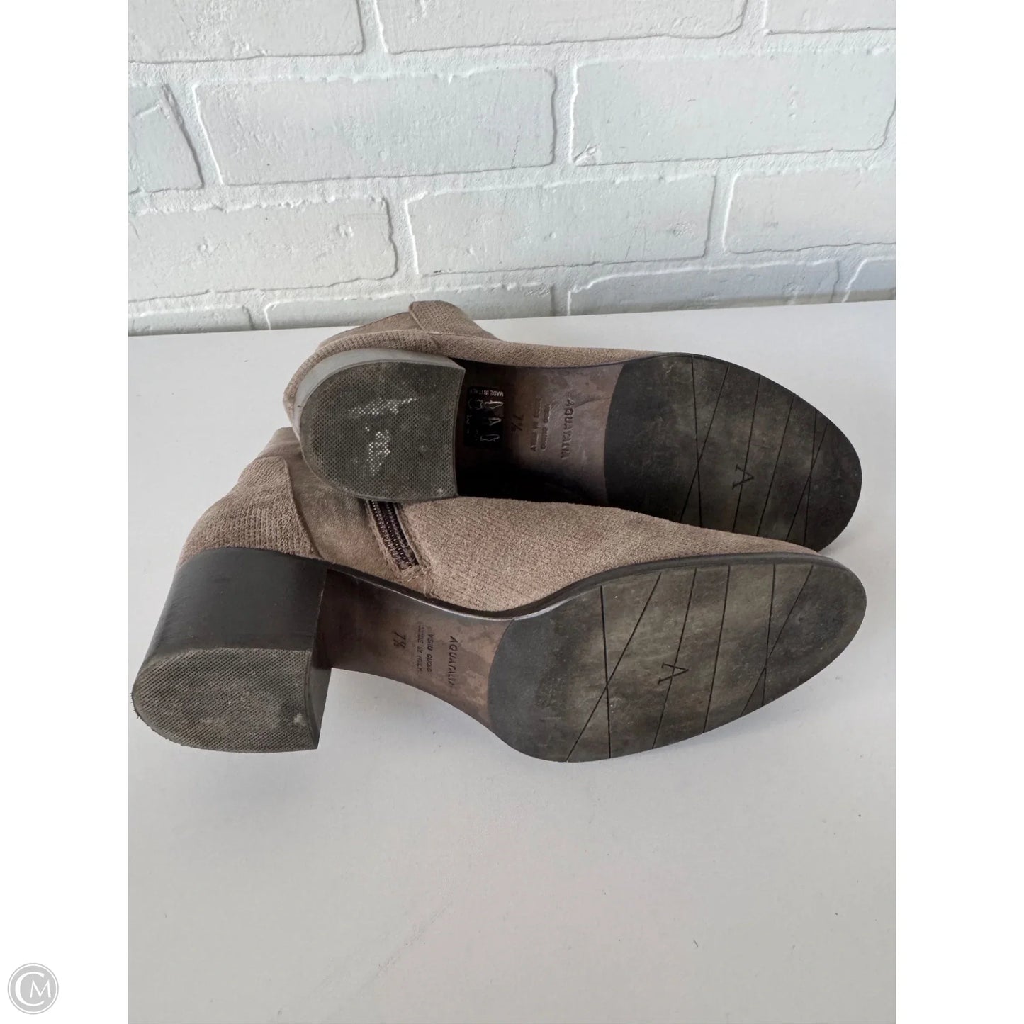 Boots Ankle Heels By Aquatalia In Camouflage Print, Size: 7.5
