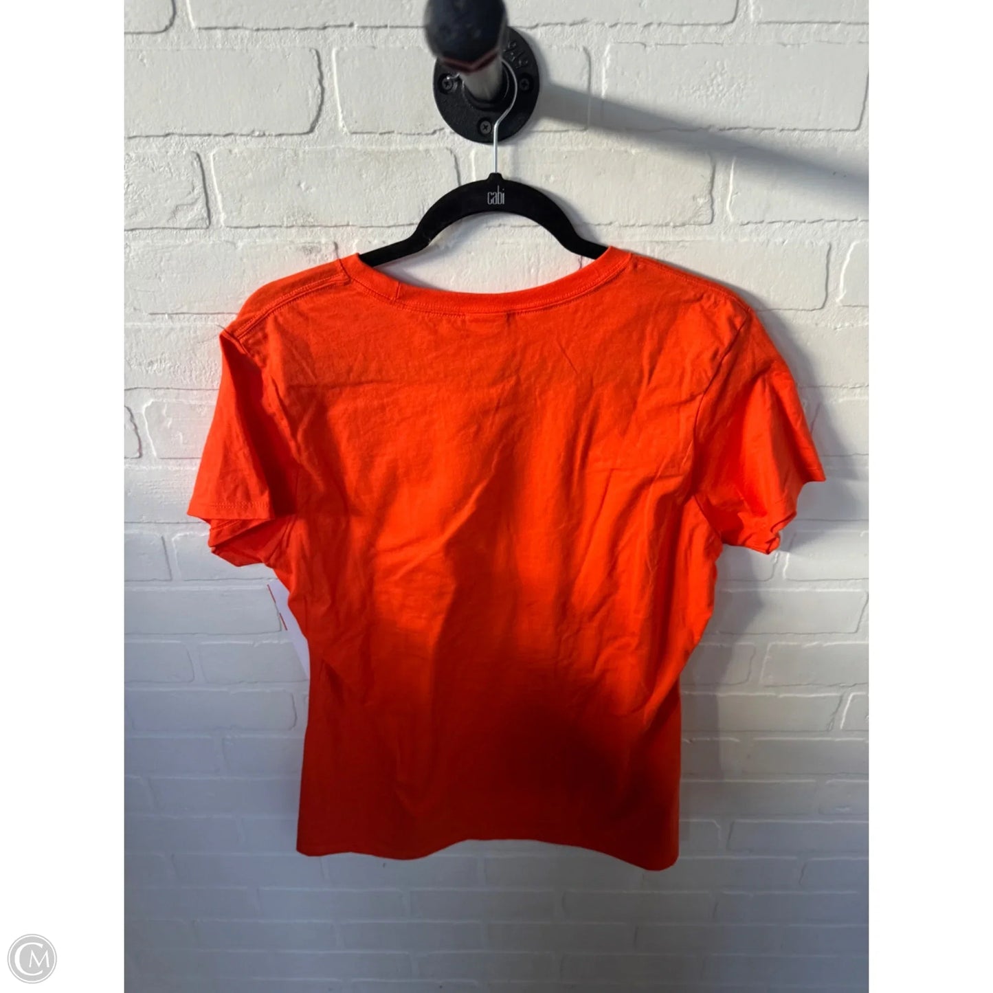 Top Short Sleeve Basic By Port & Company In Orange & White, Size: L