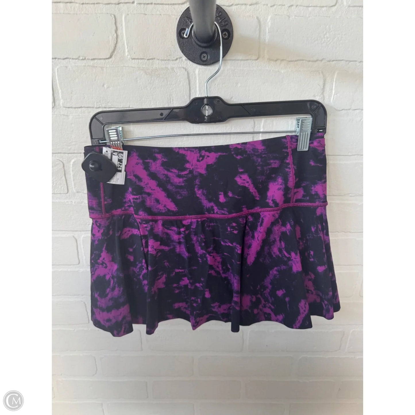 Athletic Skort By Lululemon In Black & Purple, Size: 6