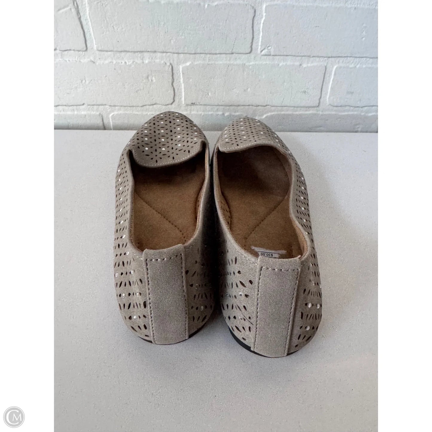 Shoes Flats By White Mountain In Brown & Silver, Size: 6.5