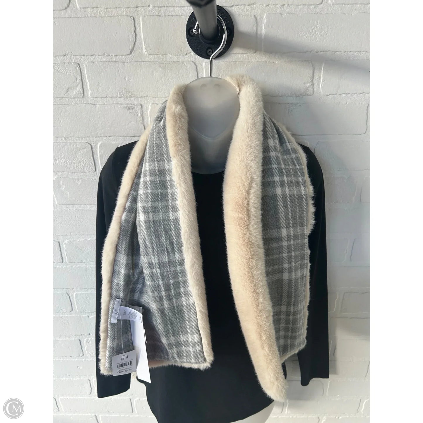Scarf Winter By J. Jill In Cream & Grey