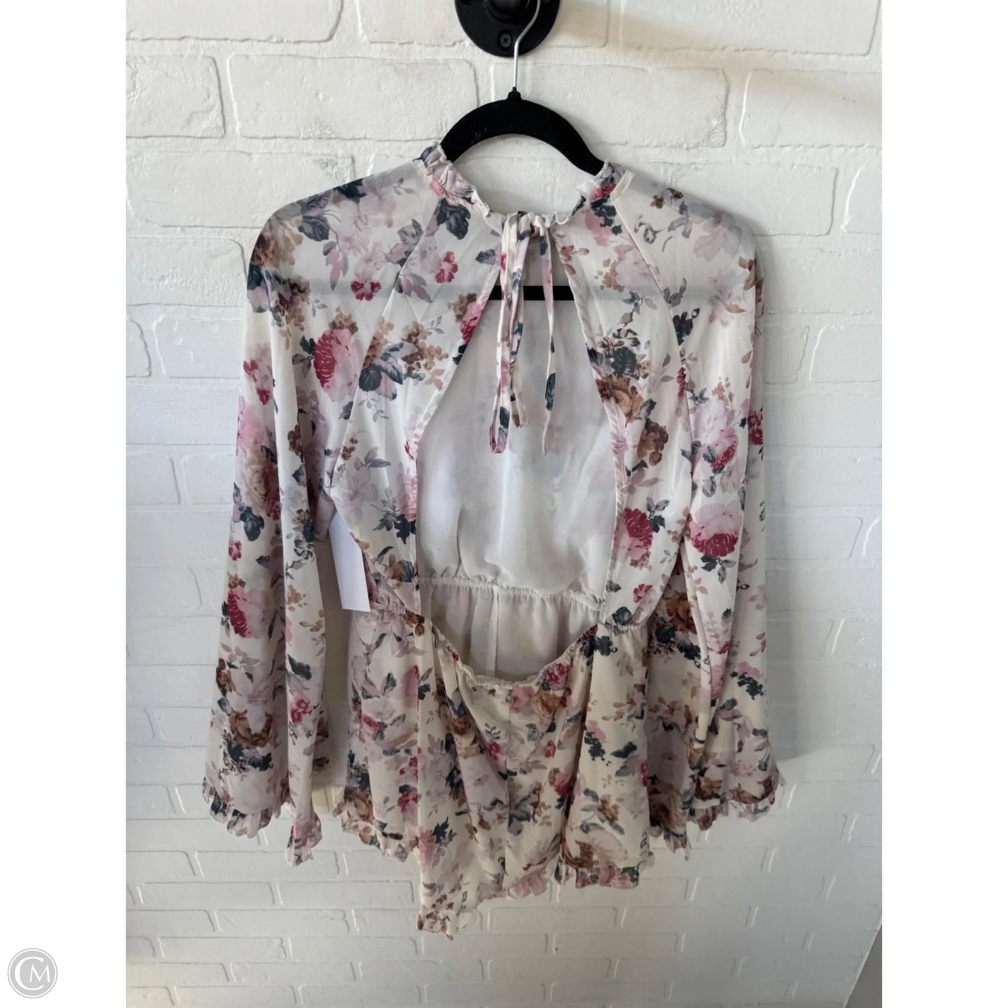 Romper By Cme In Cream & Green, Size: L