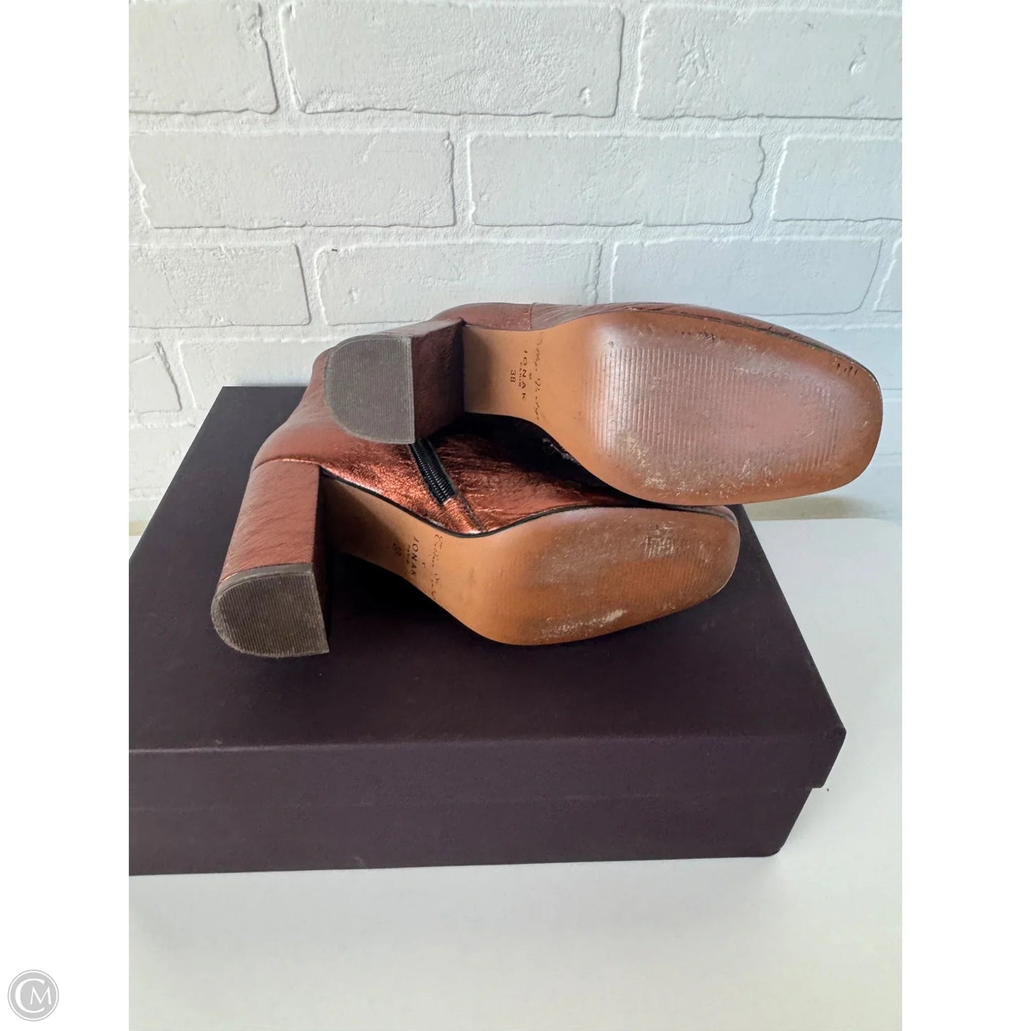 Boots Ankle Heels By Cmb In Copper, Size: 7.5