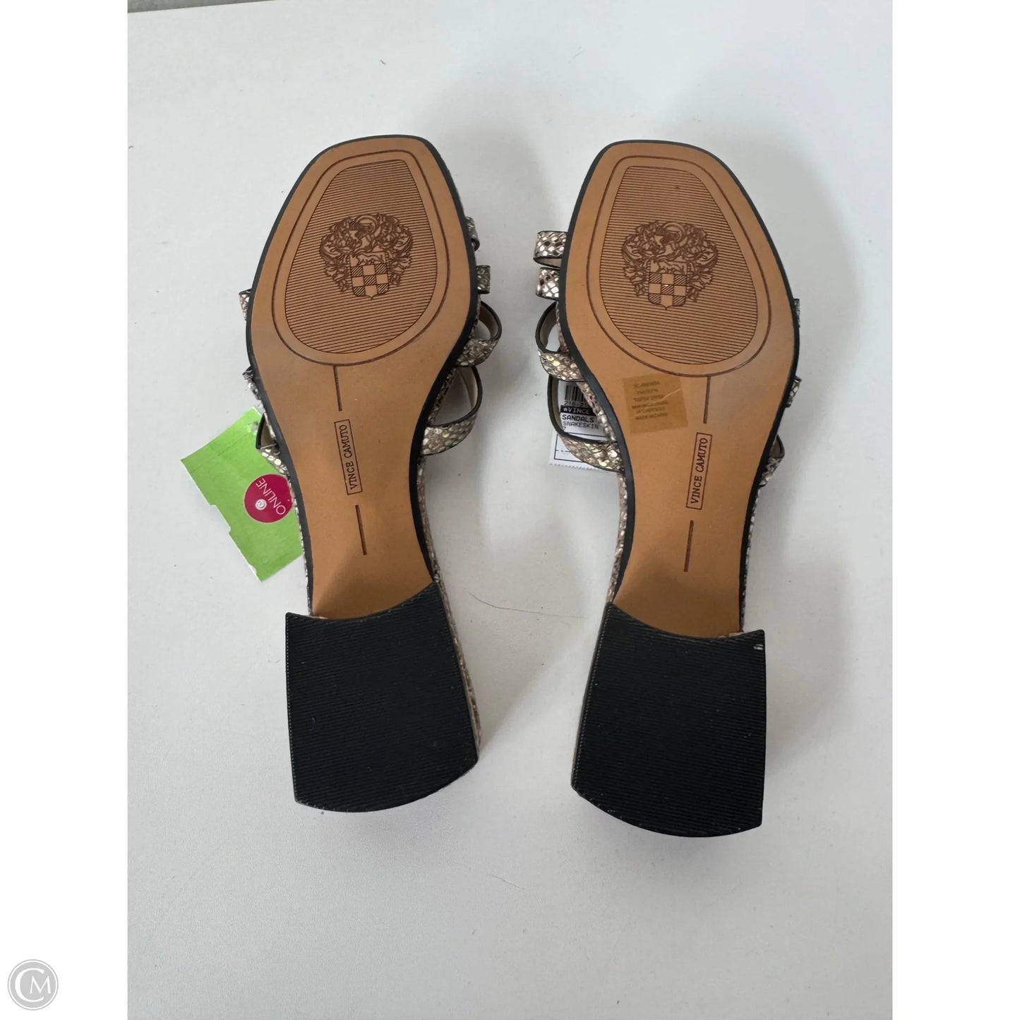Sandals Flats By Vince Camuto In Snakeskin Print, Size: 7