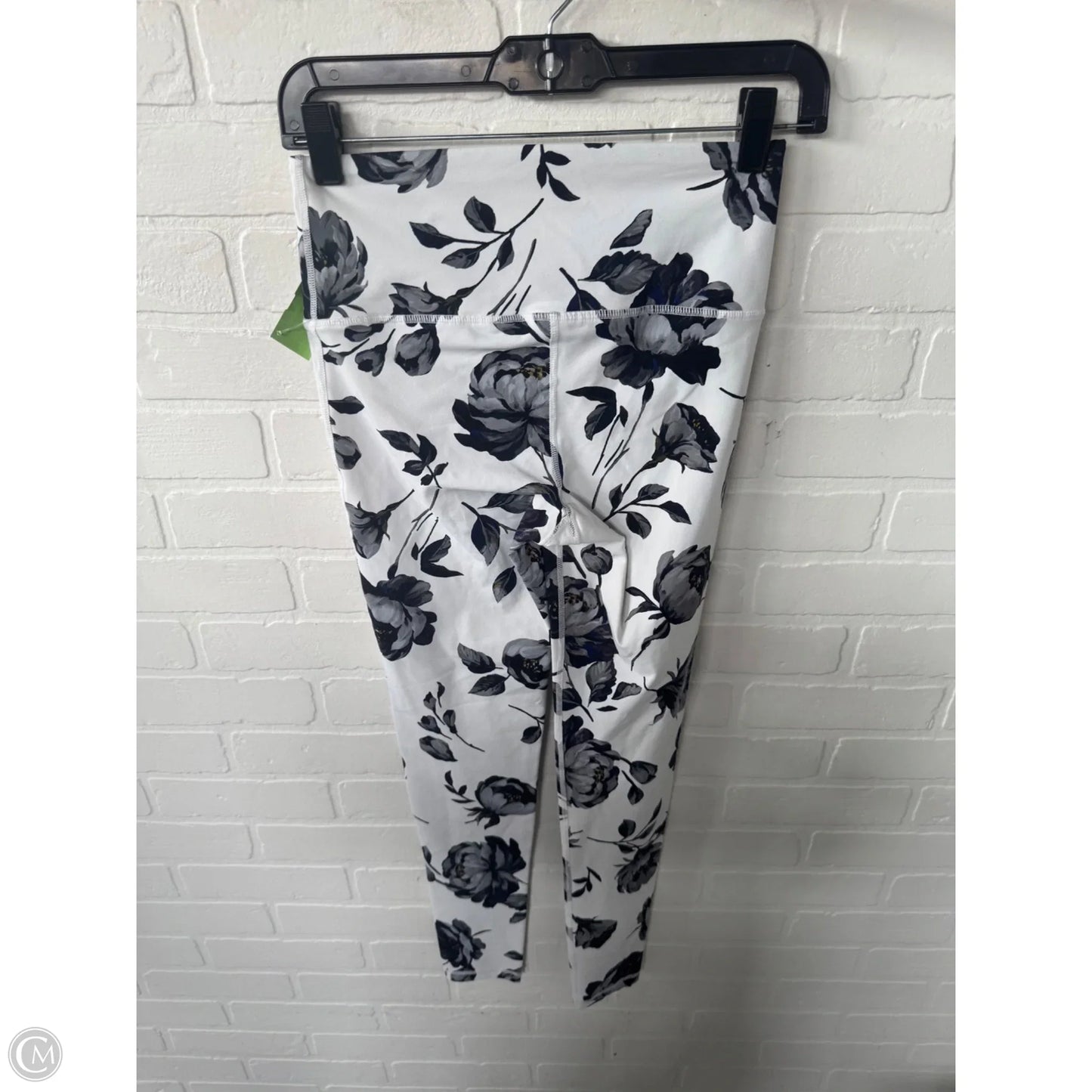 Athletic Leggings By Mono B In Grey & White, Size: 4