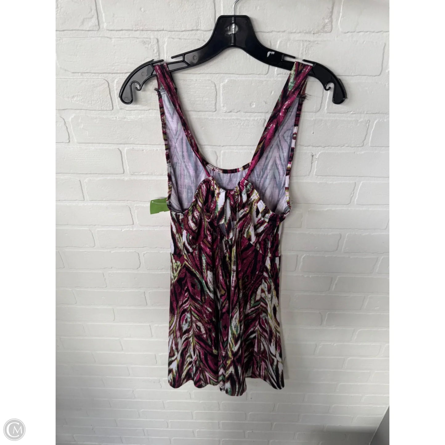 Dress Casual Short By Cme In Green & Pink, Size: M