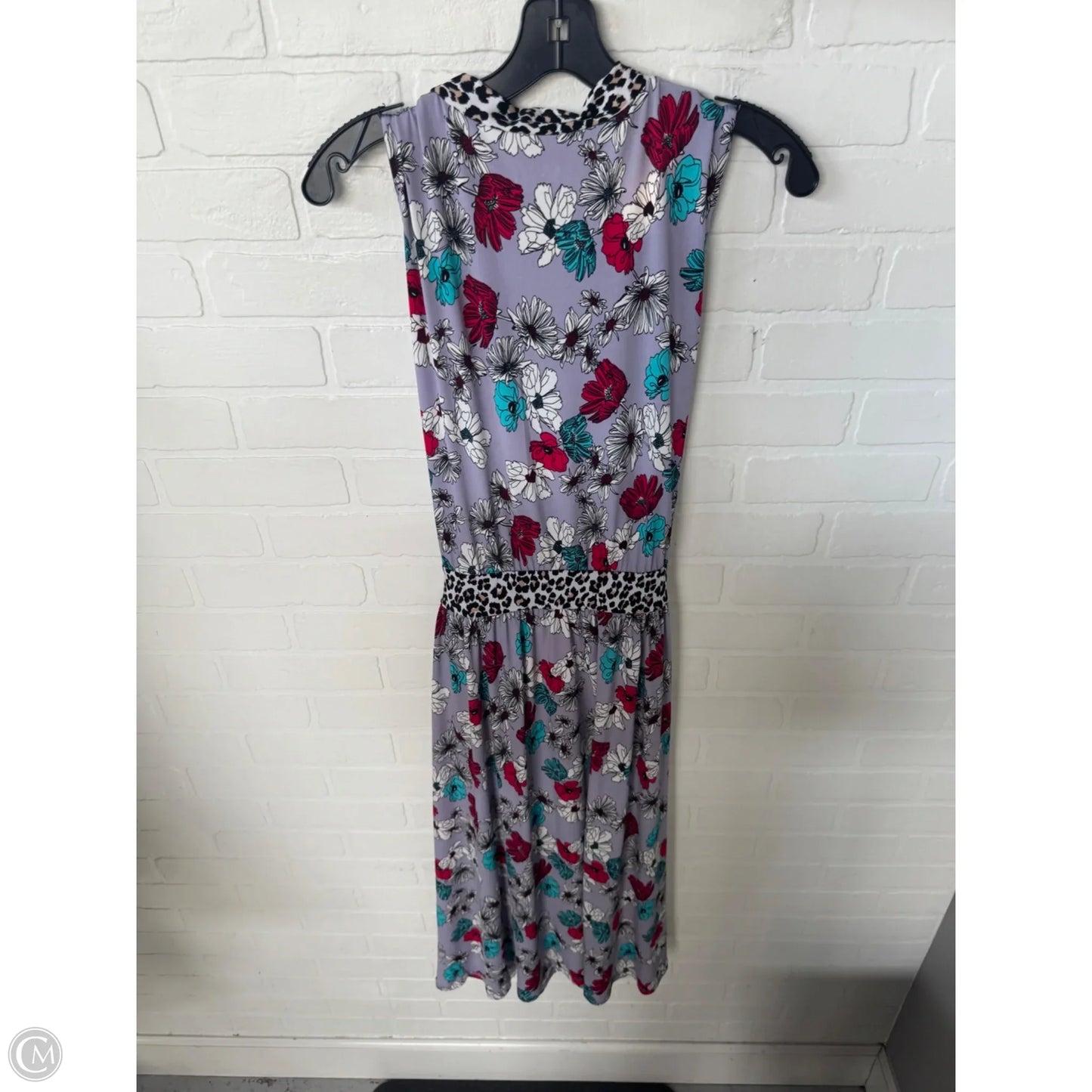 Dress Casual Midi By Leota In Purple & White, Size: L