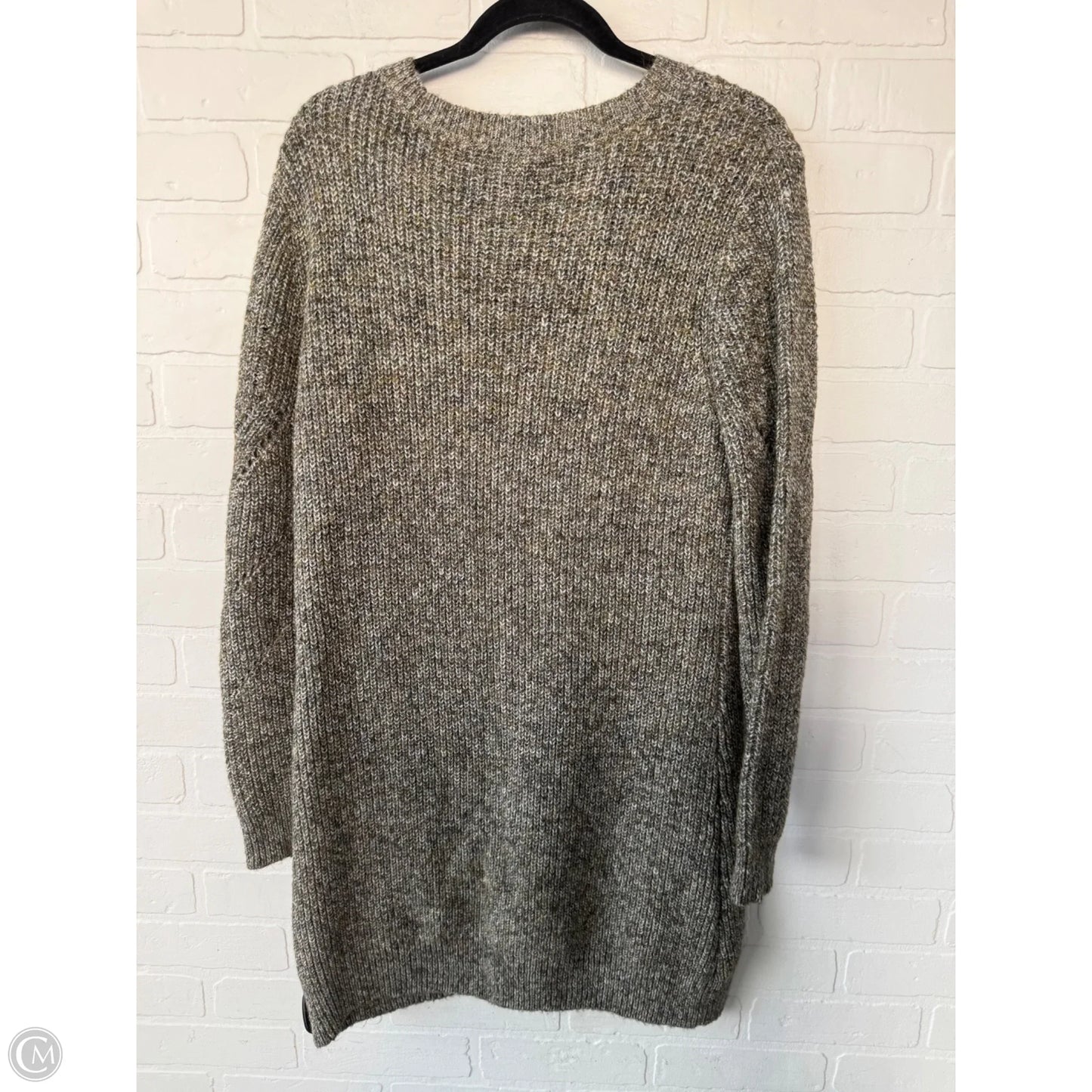 Dress Sweater By Cabi In Green & White, Size: M