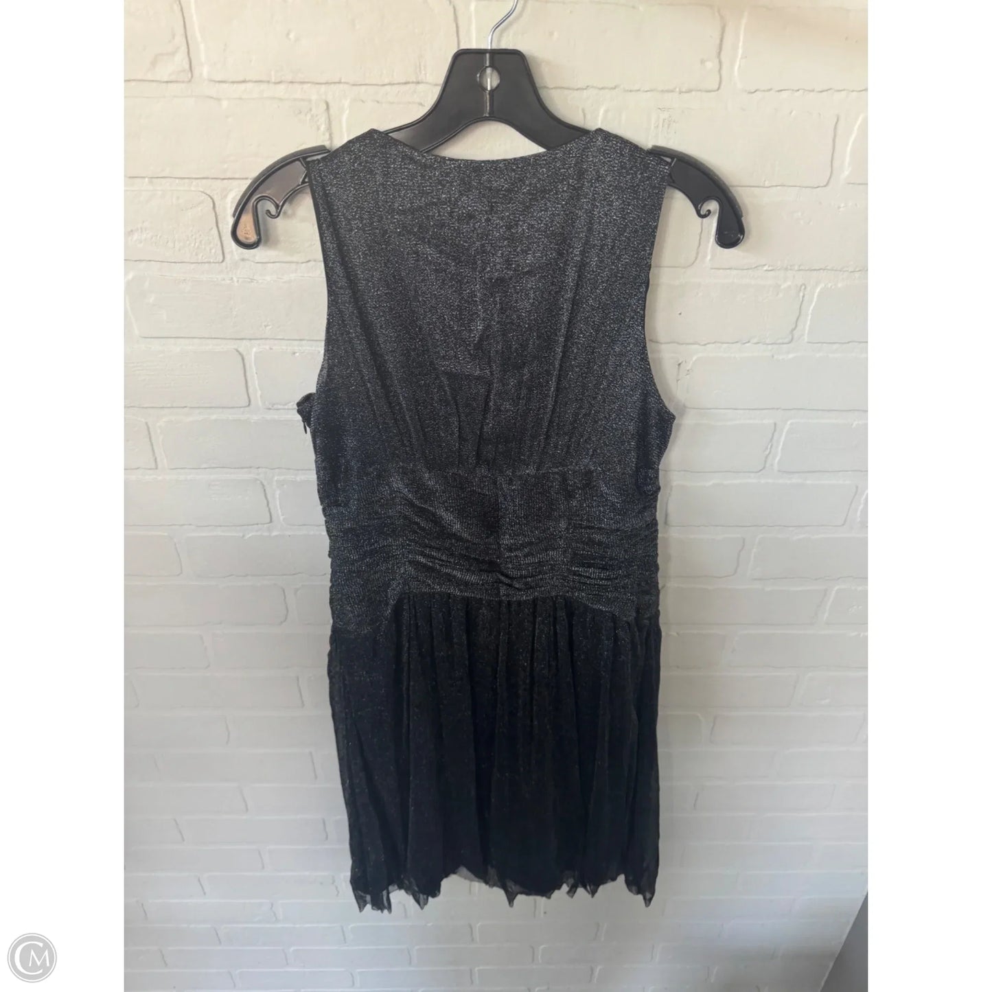 Dress Party Midi By Maggy London In Black & Silver, Size: M