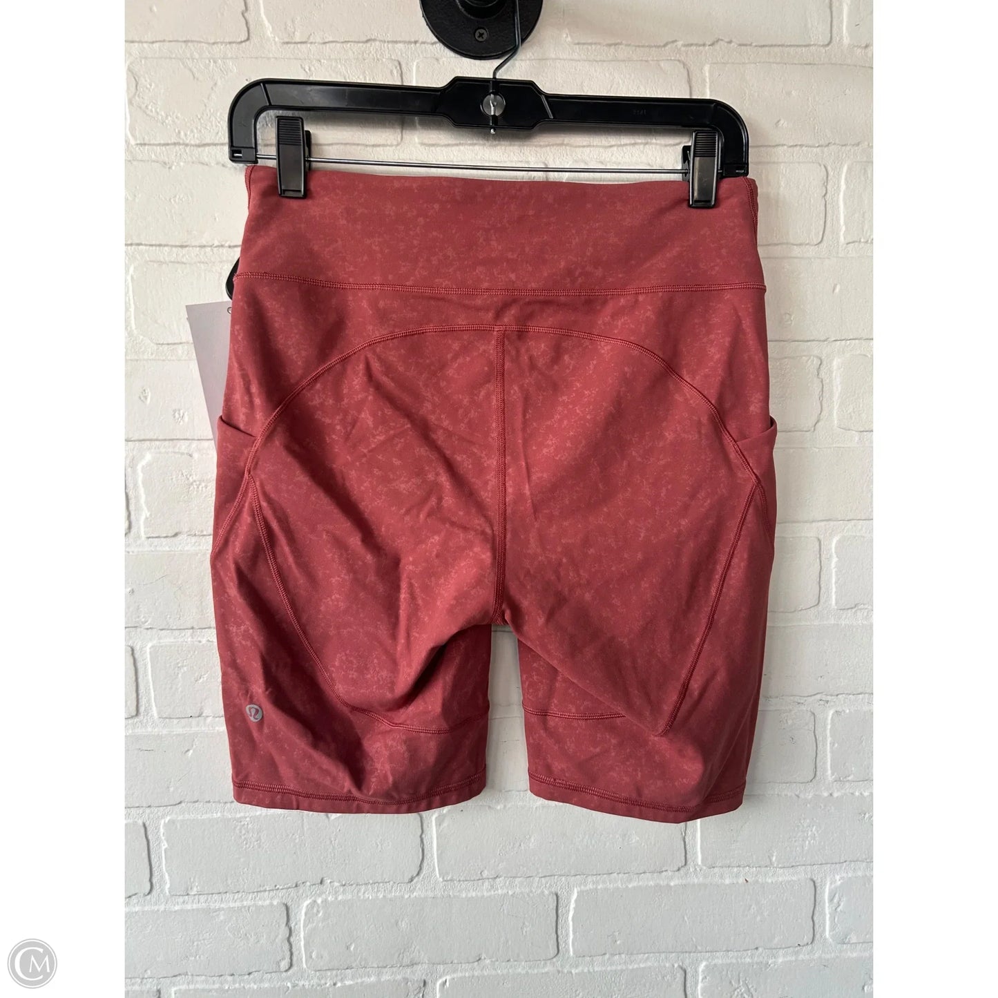 Athletic Shorts By Lululemon In Orange, Size: 8