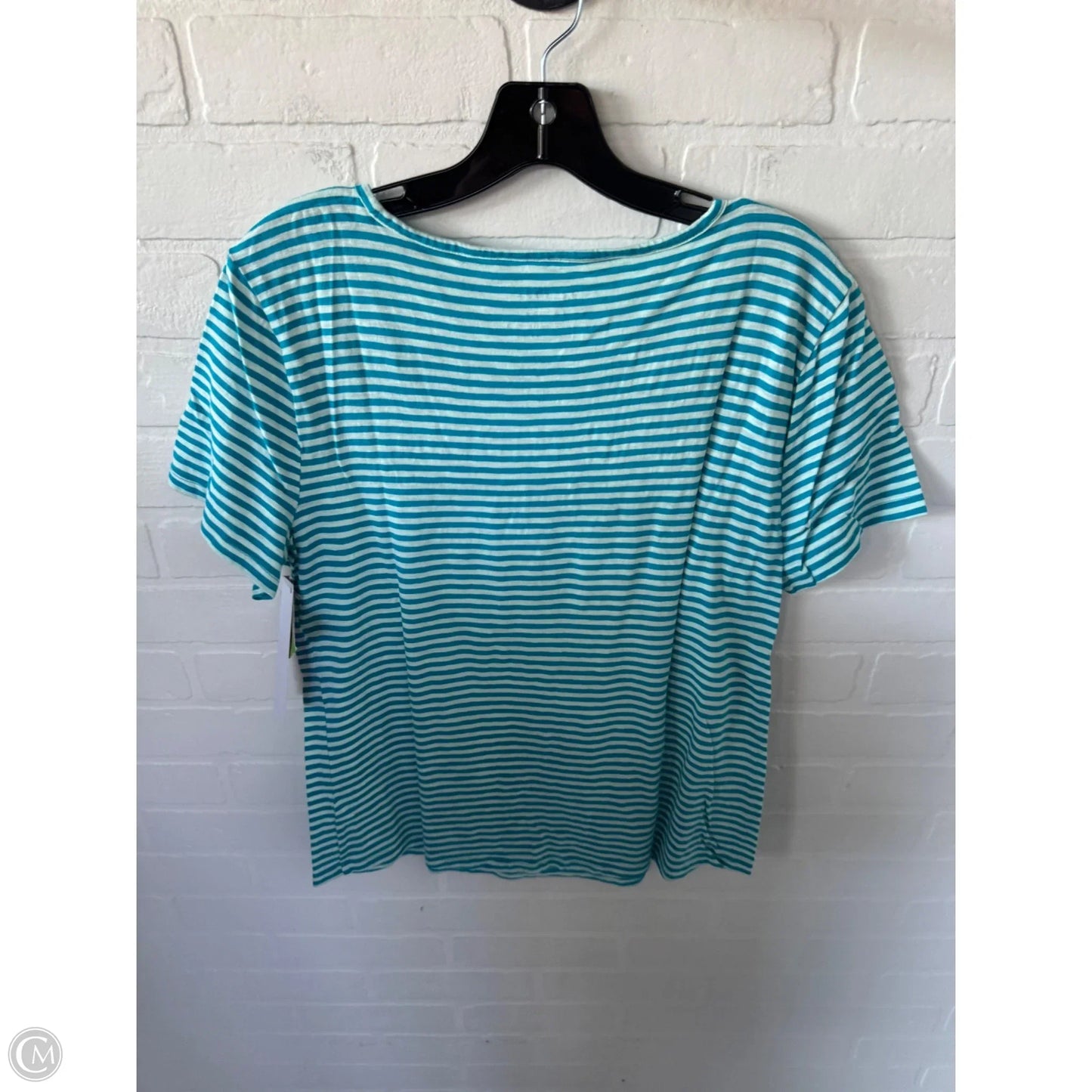 Top Short Sleeve By Talbots In Blue, Size: L