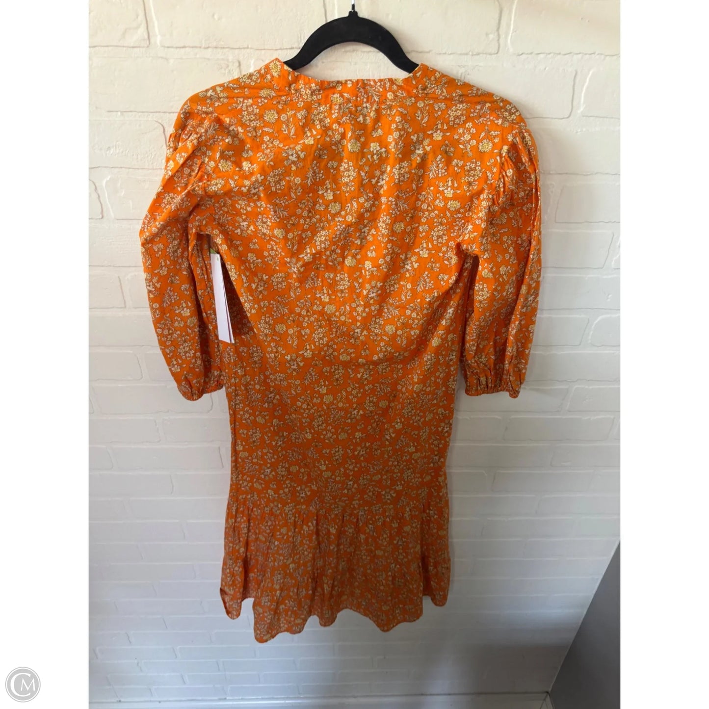 Dress Casual Midi By Loft In Orange & Yellow, Size: Xxsp