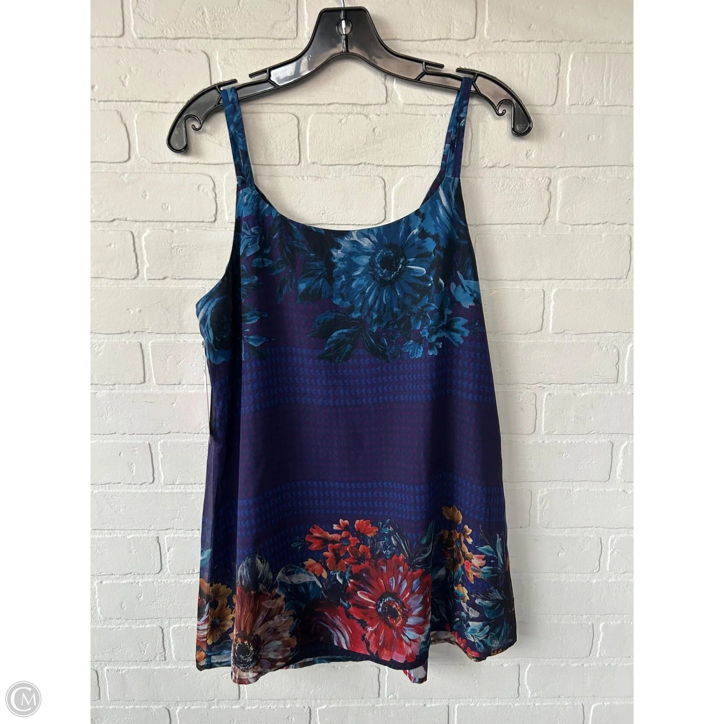 Blouse Sleeveless By Cabi In Blue & Purple, Size: M