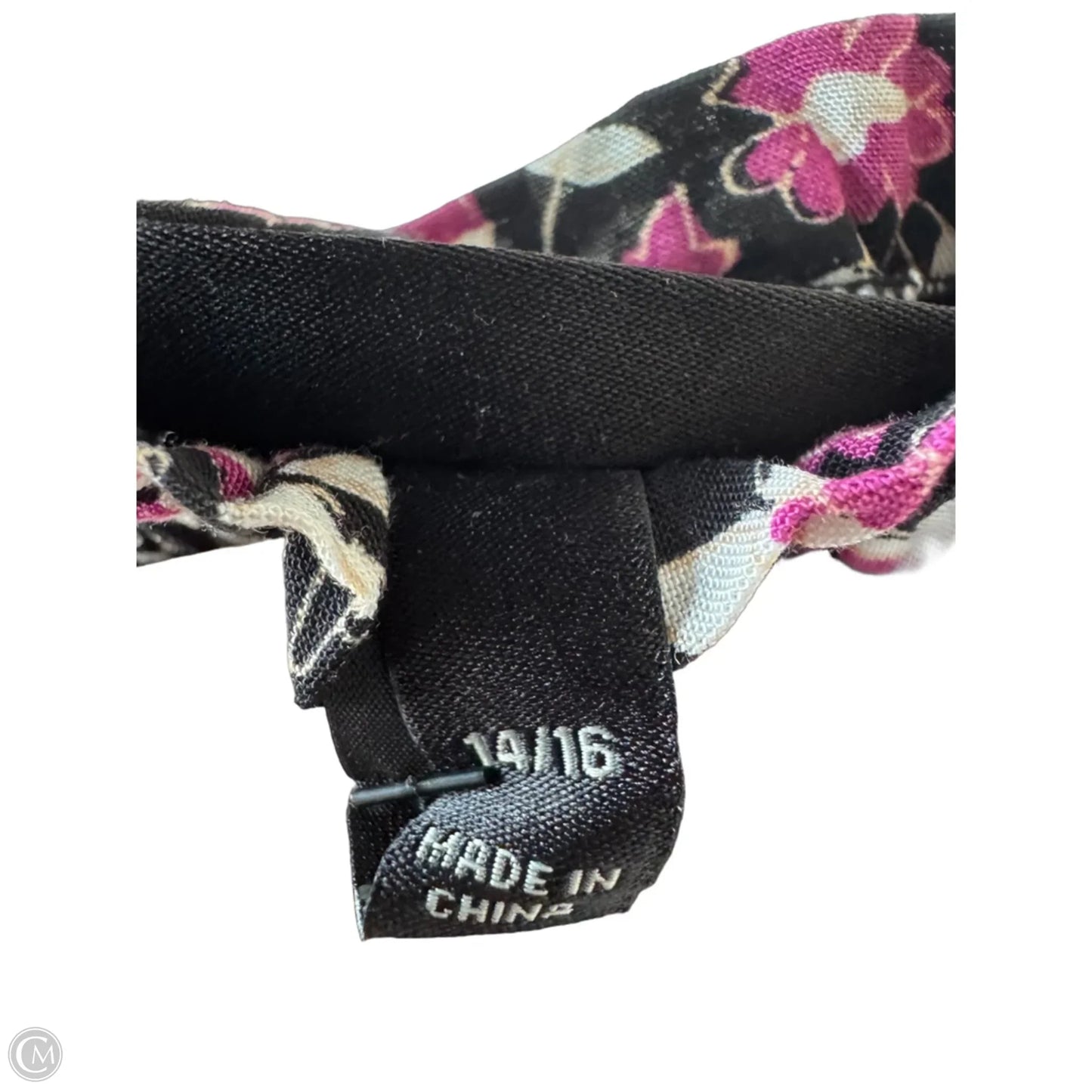 Blouse 3/4 Sleeve By Lane Bryant In Black & Pink, Size: Xl