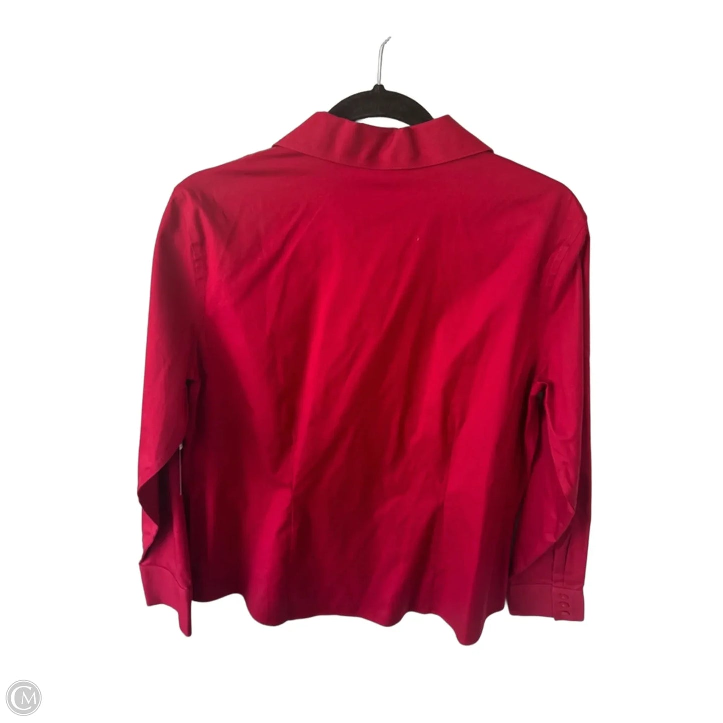 Blouse Long Sleeve By Chicos In Red, Size: L