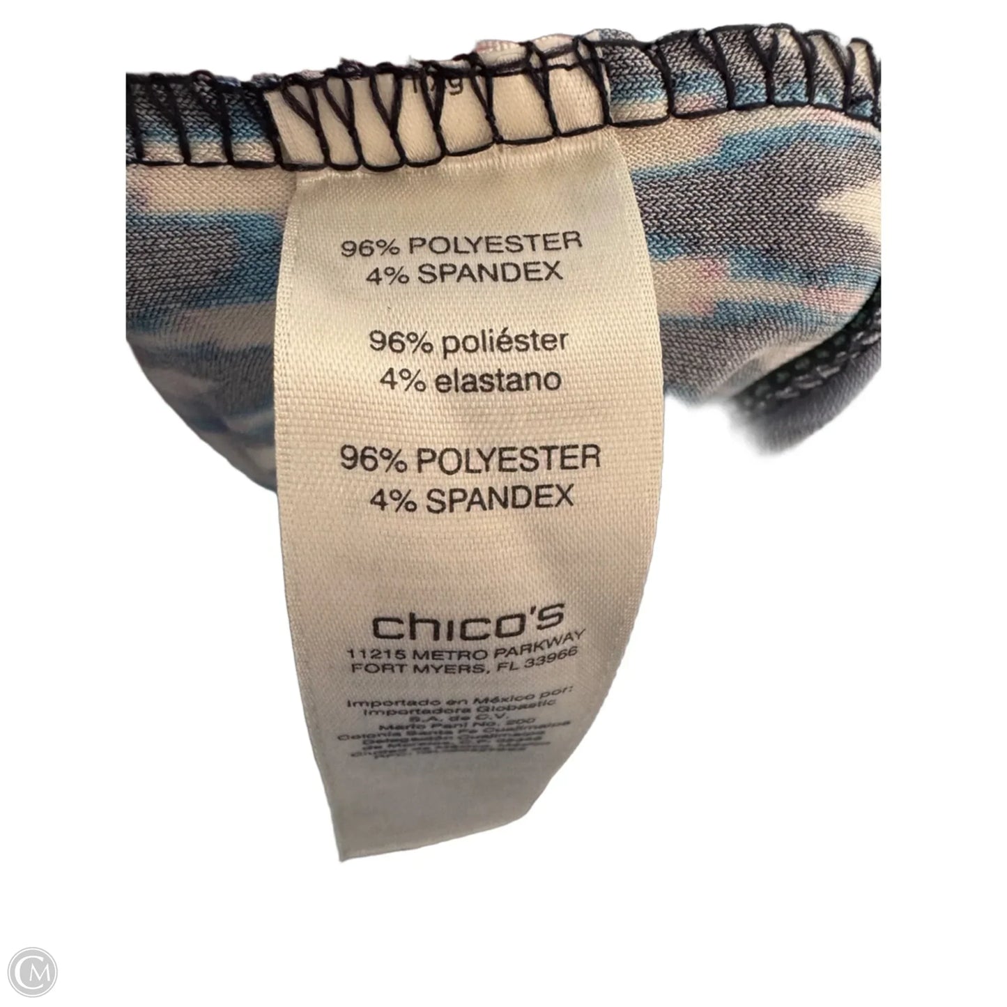 Dress Work By Chicos In Blue & White, Size: L