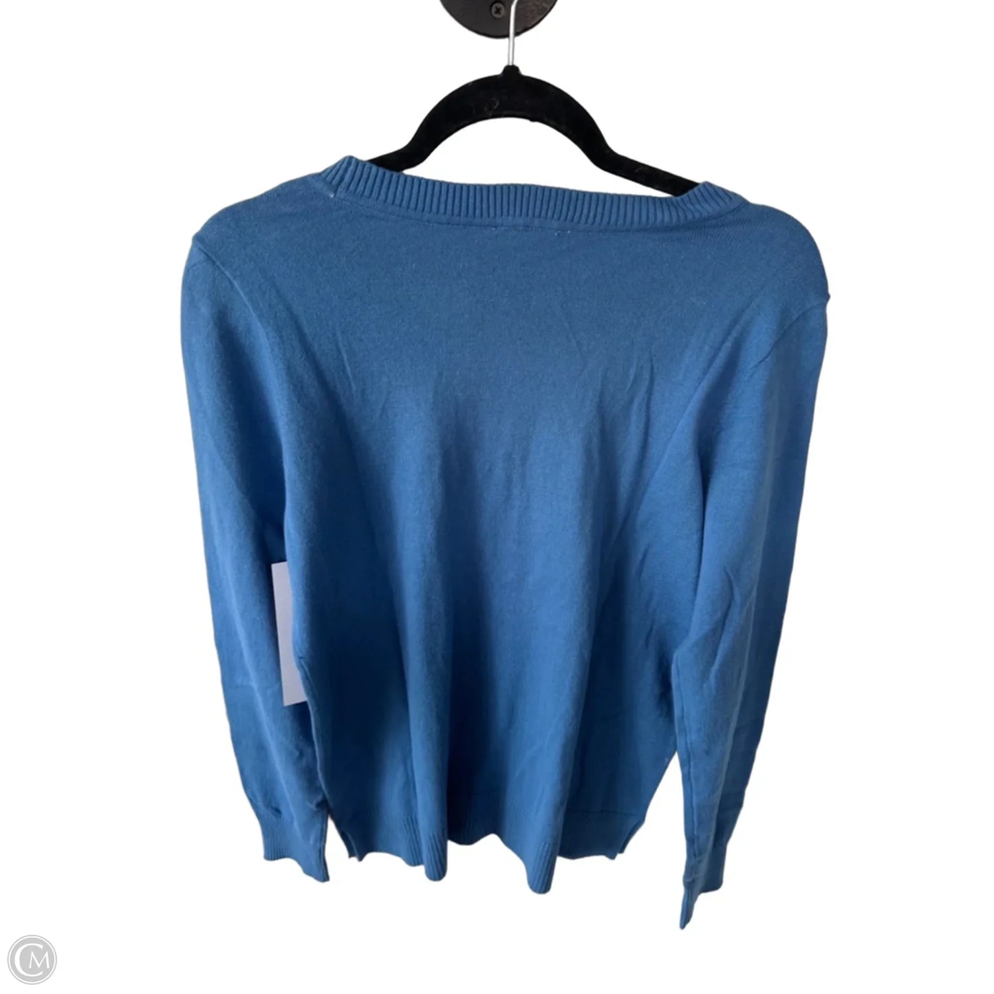Sweater By Loft In Blue & White, Size: M