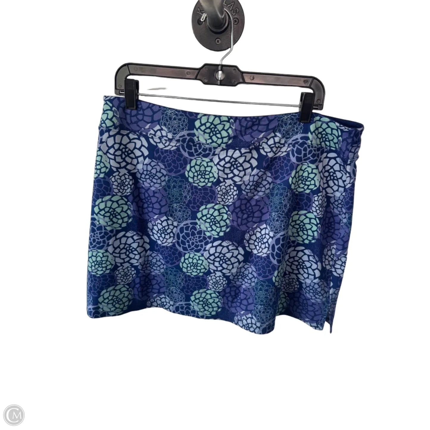 Athletic Skort By Tranquility In Blue & Green, Size: 16