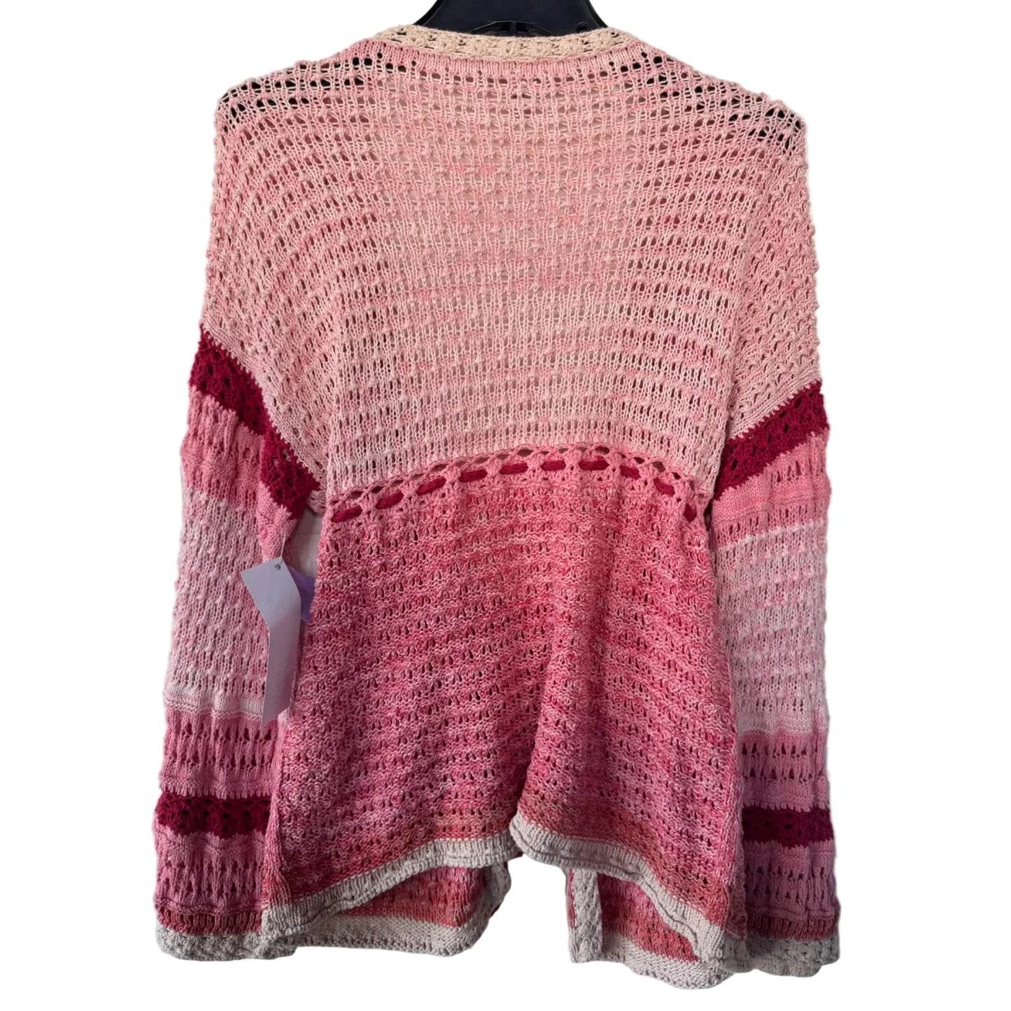 Sweater Cardigan By Sundance In Pink & Red, Size: S