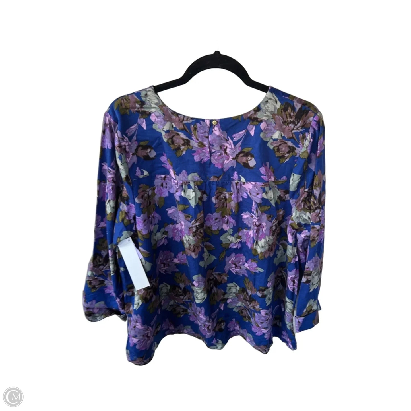Top Long Sleeve By J. Jill In Blue & Purple, Size: L