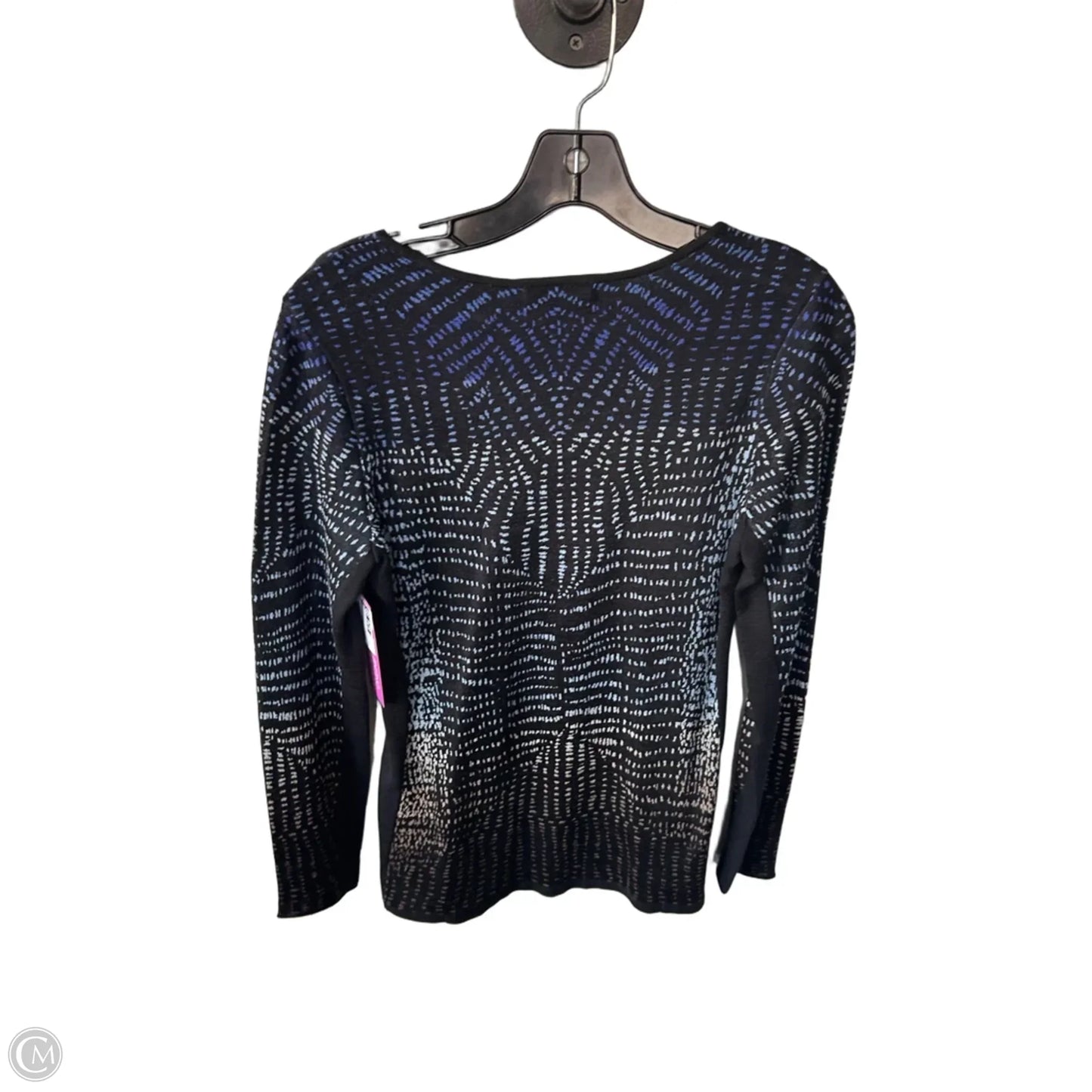 Sweater By Nic + Zoe In Black & Blue, Size: S