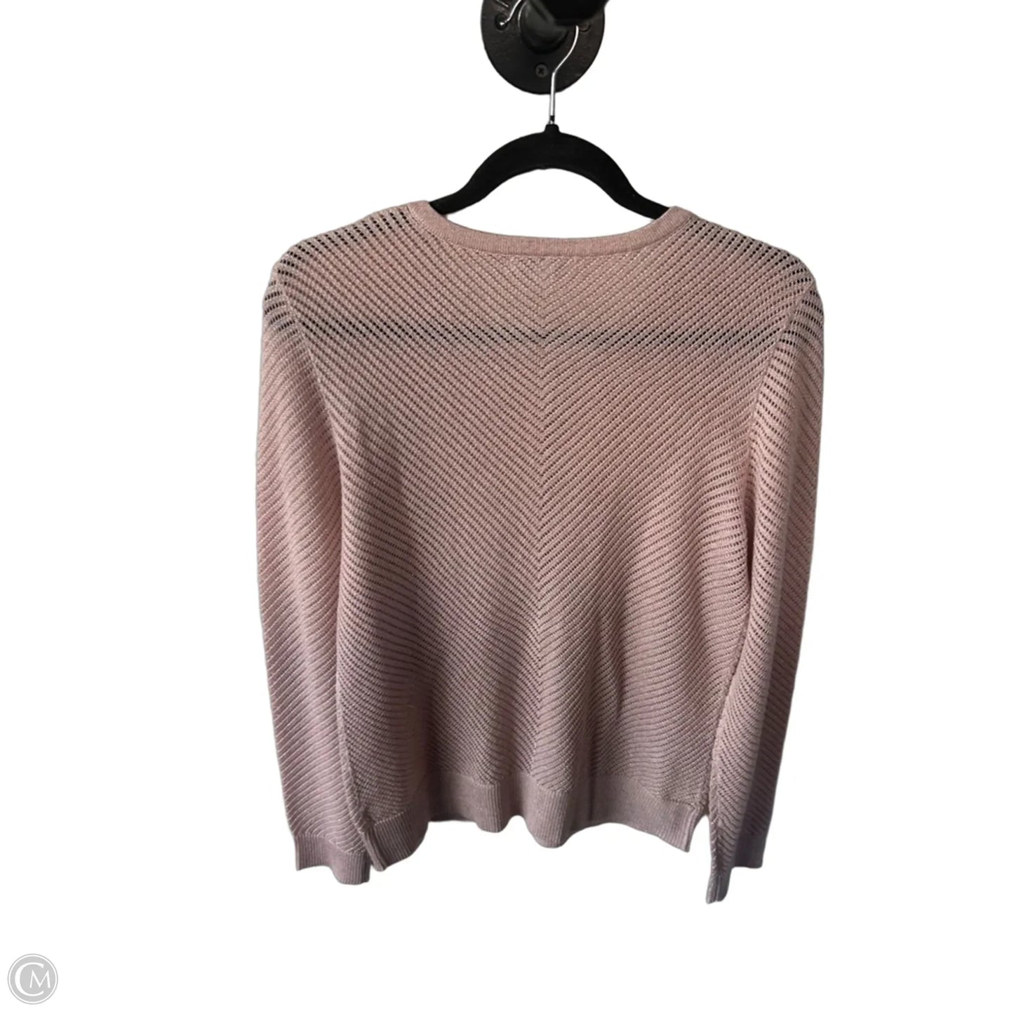 Sweater Cardigan By New York And Co In Pink, Size: L