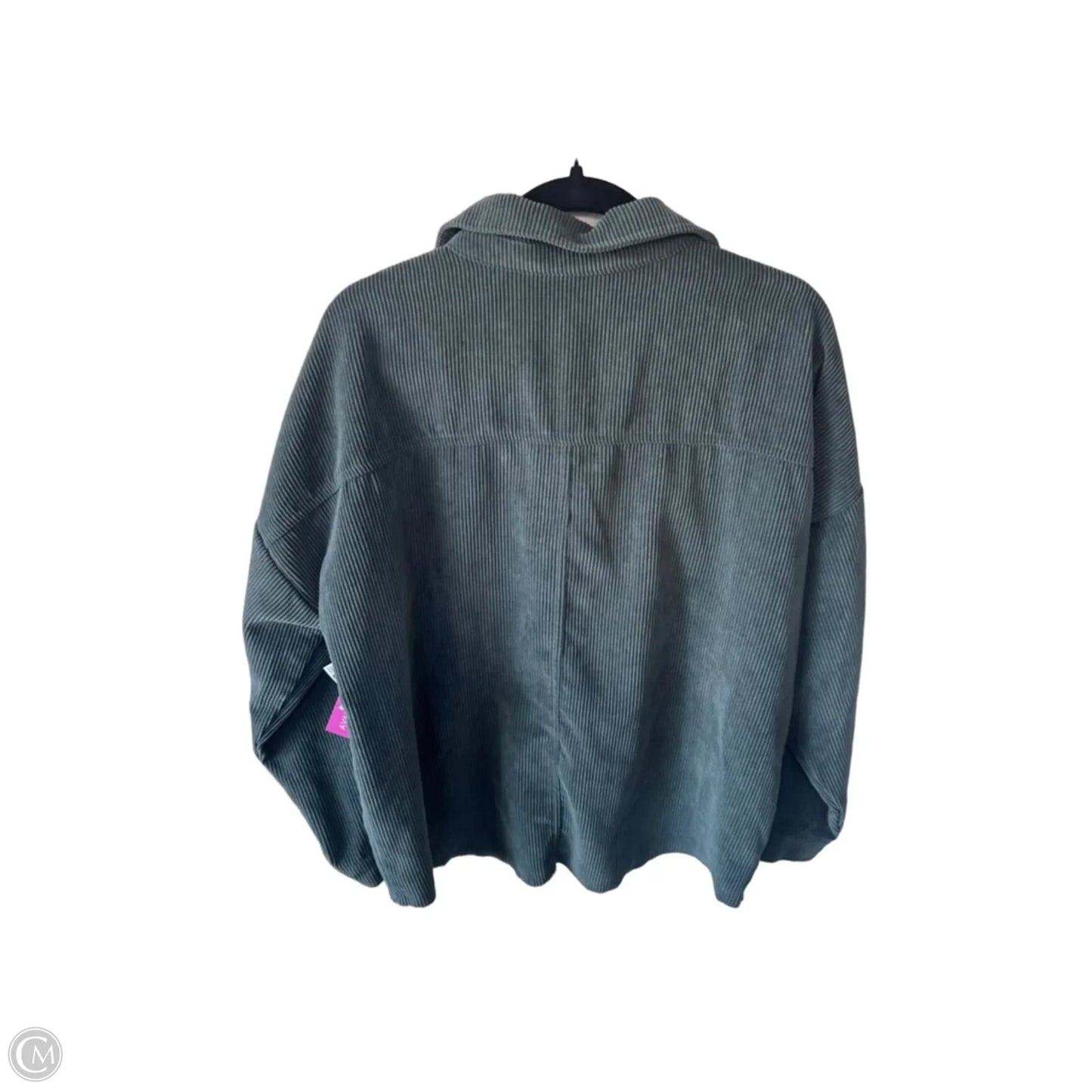 Jacket Shirt By Forever 21 In Green, Size: M