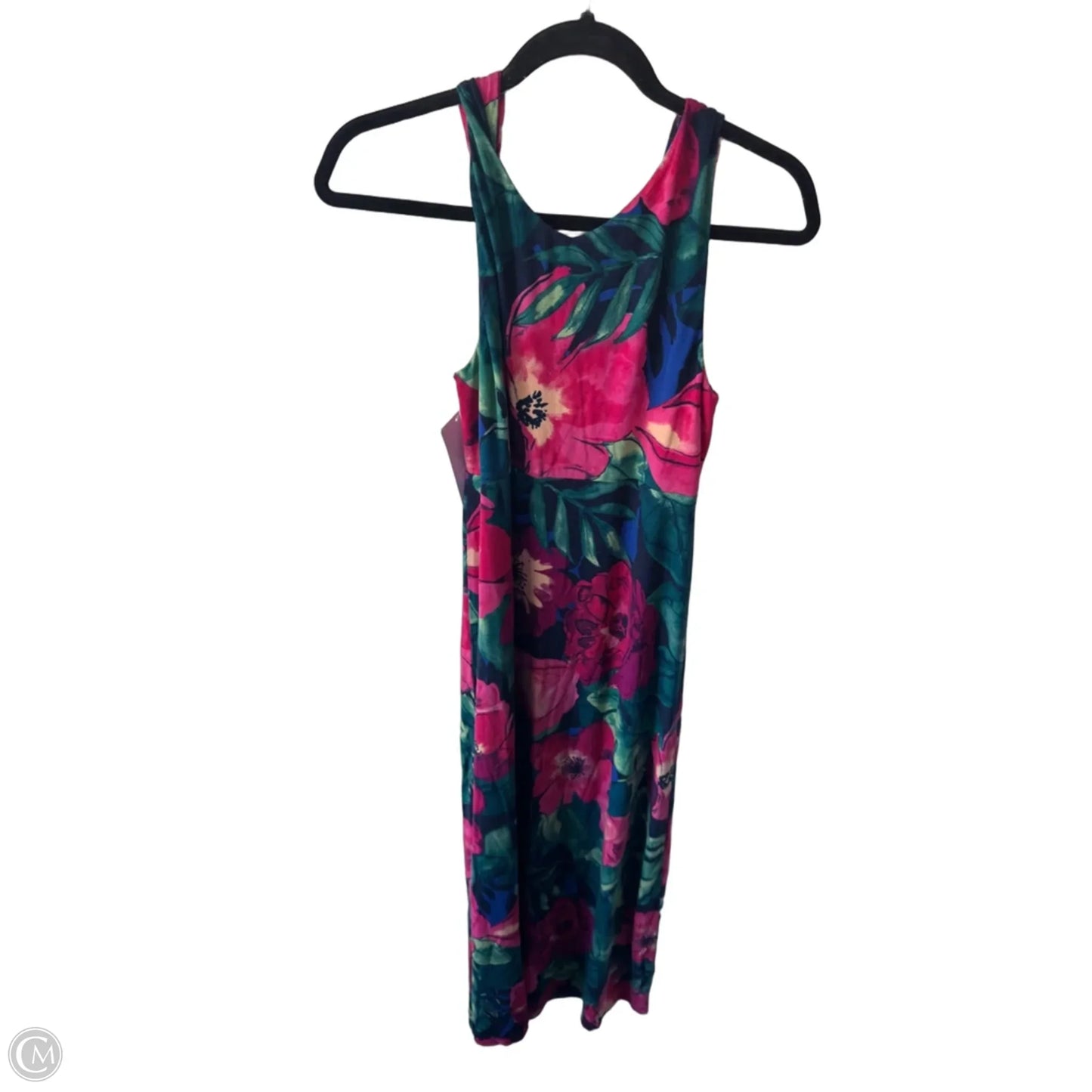 Dress Casual Maxi By Tommy Bahama In Green & Pink, Size: M