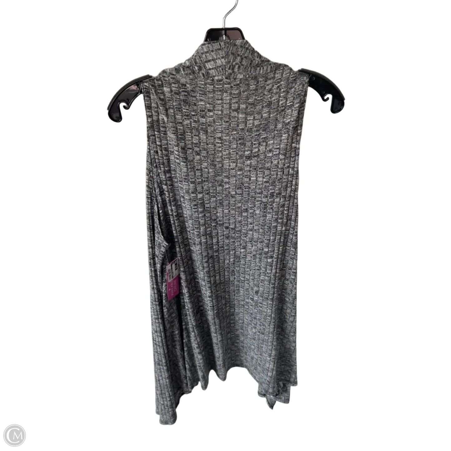 Vest Sweater By Clothes Mentor In Grey, Size: L