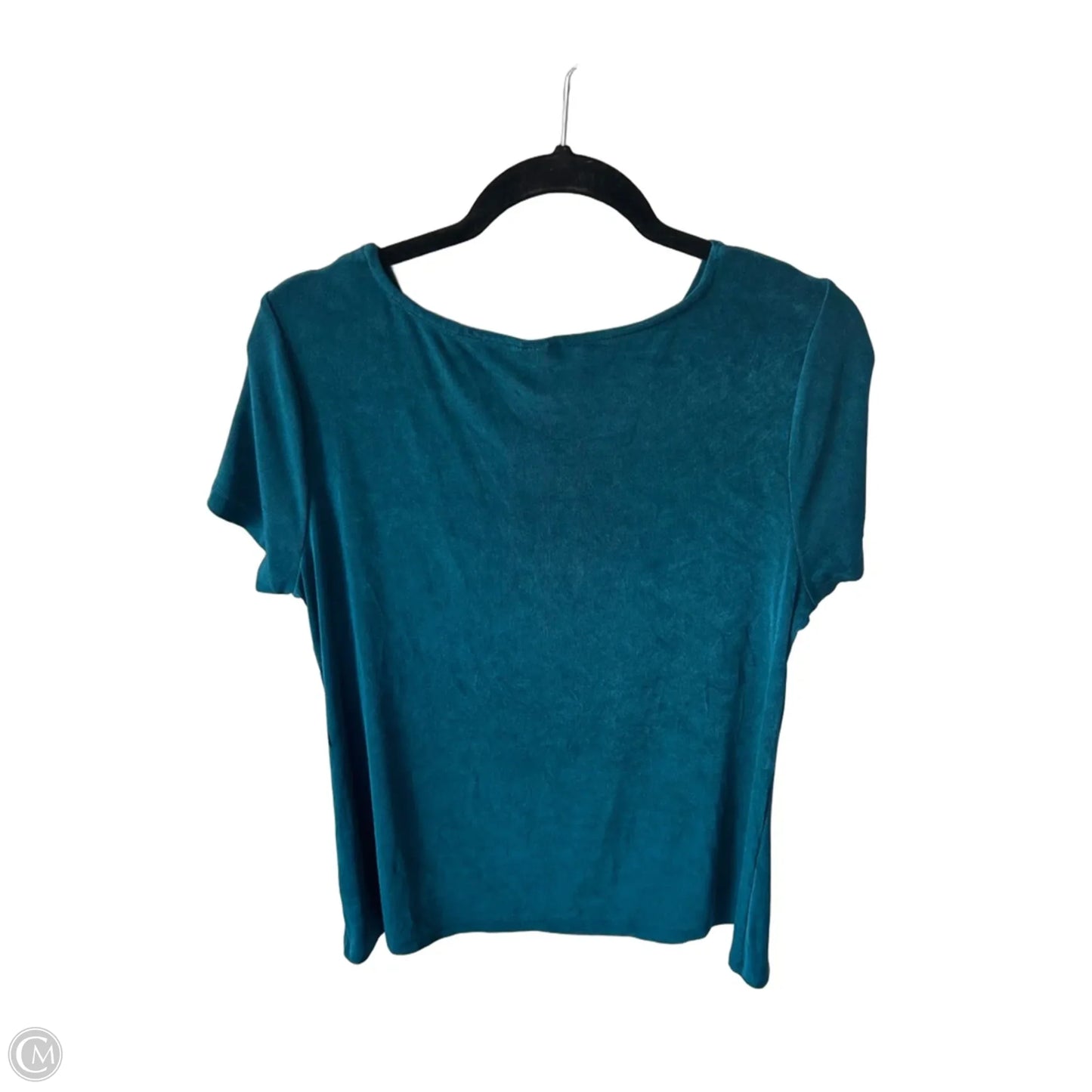 Blouse Short Sleeve By Chicos In Teal, Size: L