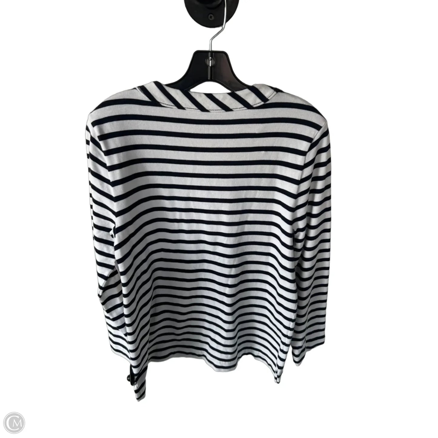 Top Long Sleeve Designer By Kate Spade In Blue & White, Size: L