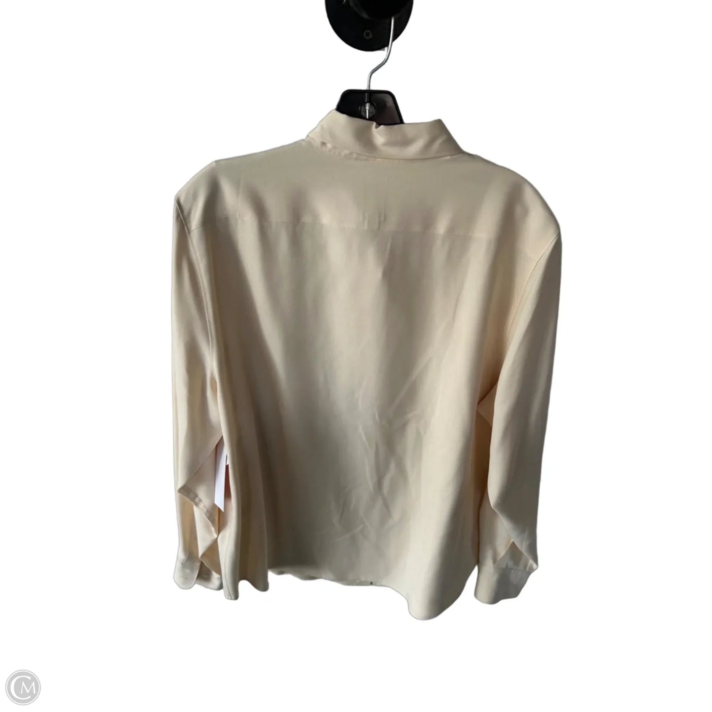 Blouse Long Sleeve By Clothes Mentor In Cream, Size: L