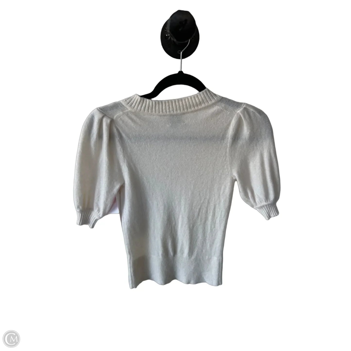 Sweater Short Sleeve By Elie Tahari In Cream, Size: Xs