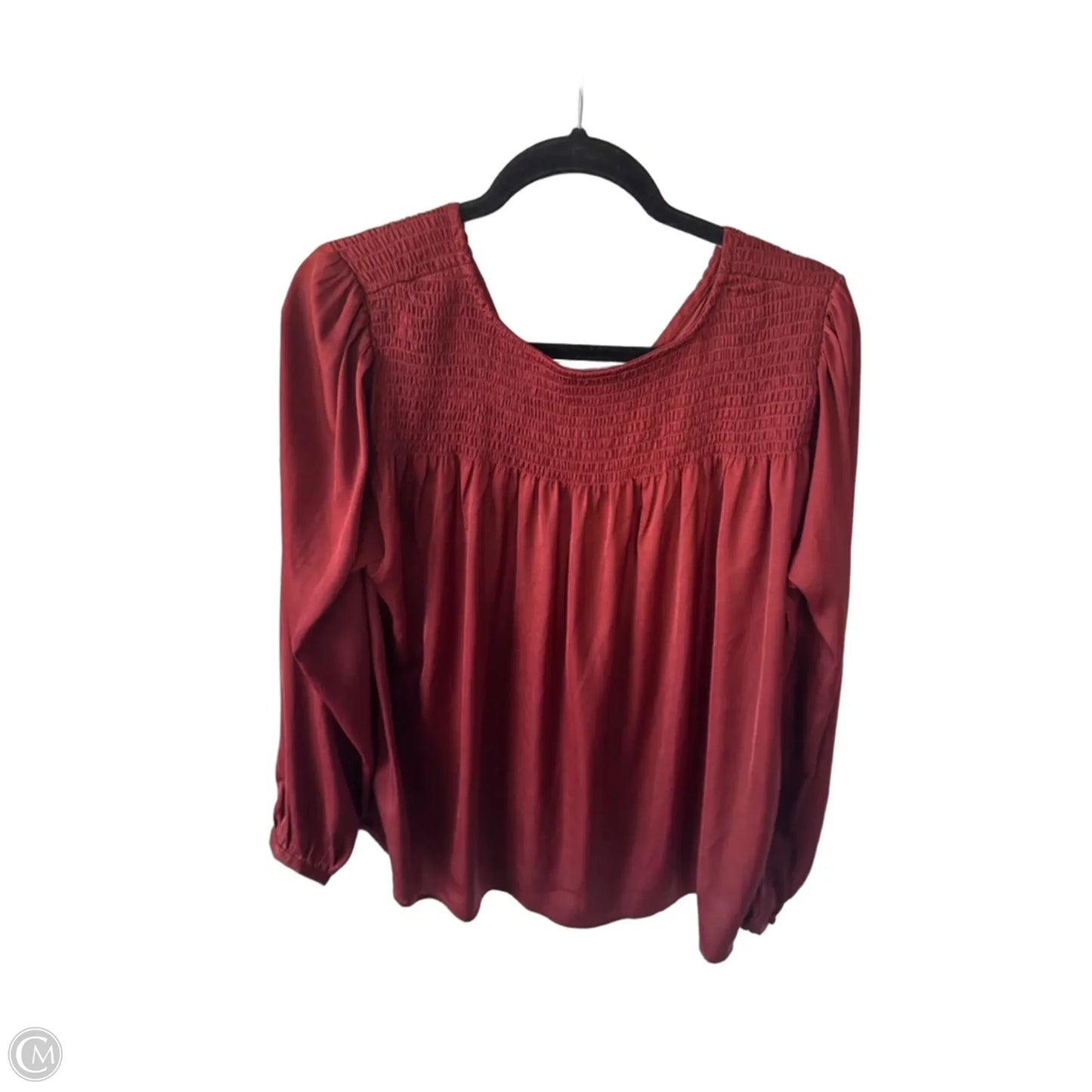 Blouse Long Sleeve By Doe & Rae In Orange, Size: Xl