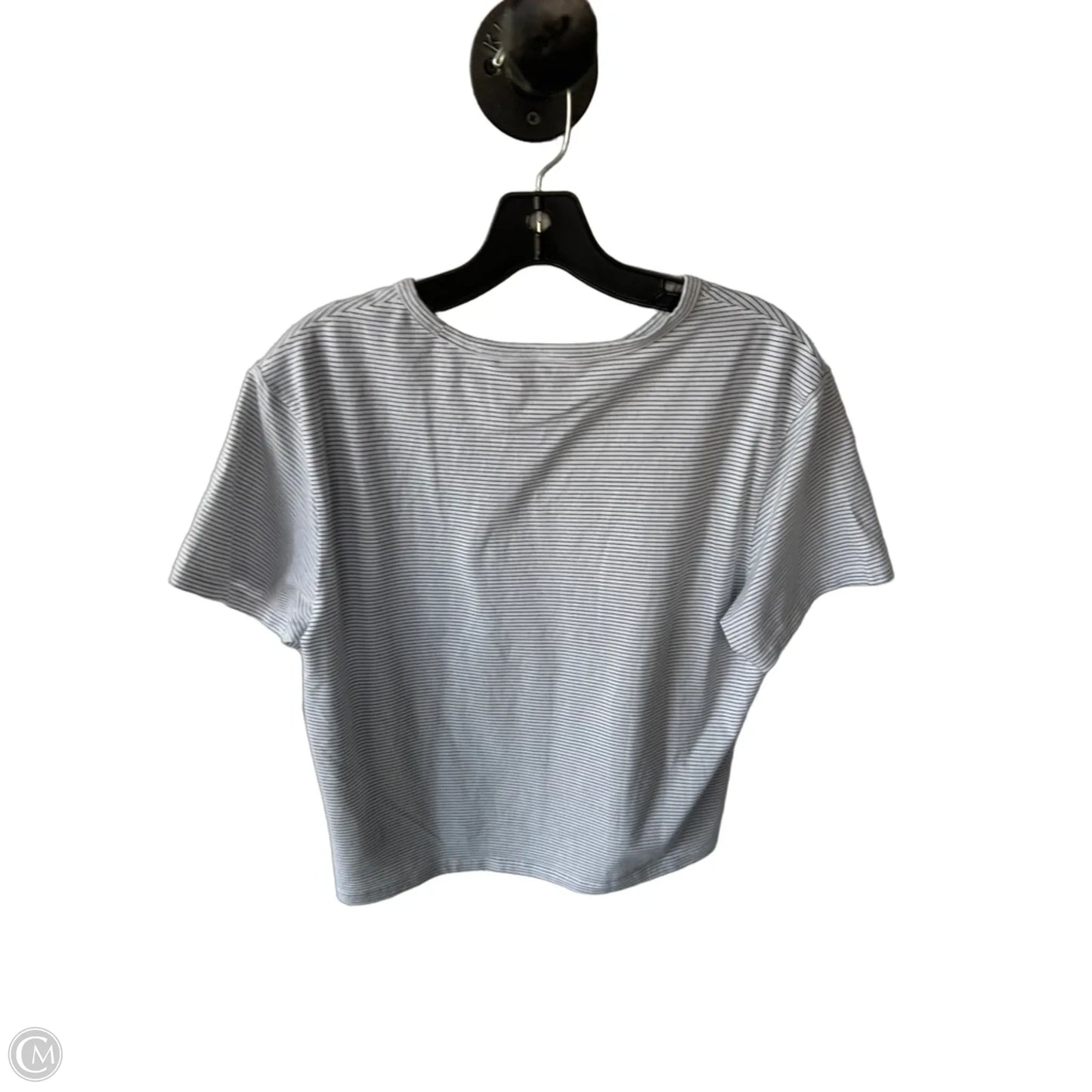 Top Short Sleeve By Athleta In Grey & White, Size: S