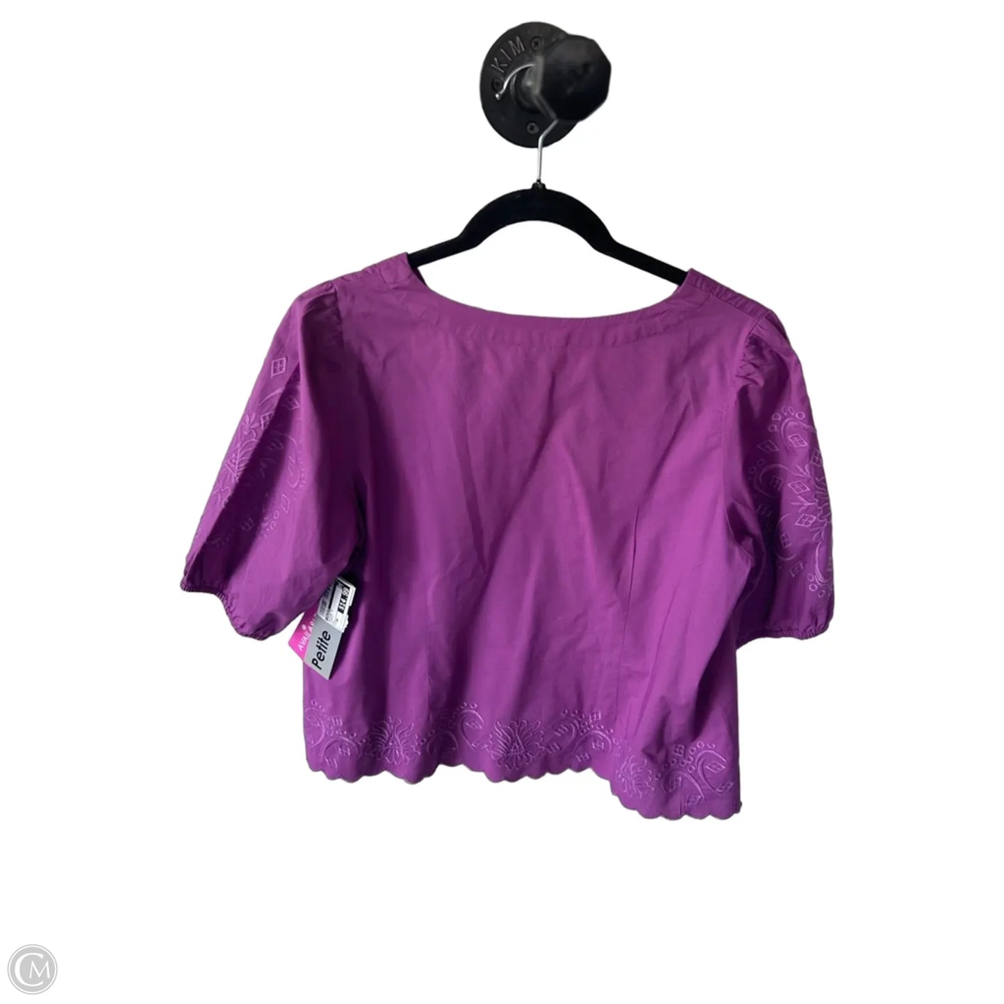 Blouse Short Sleeve By Talbots In Purple, Size: Mp