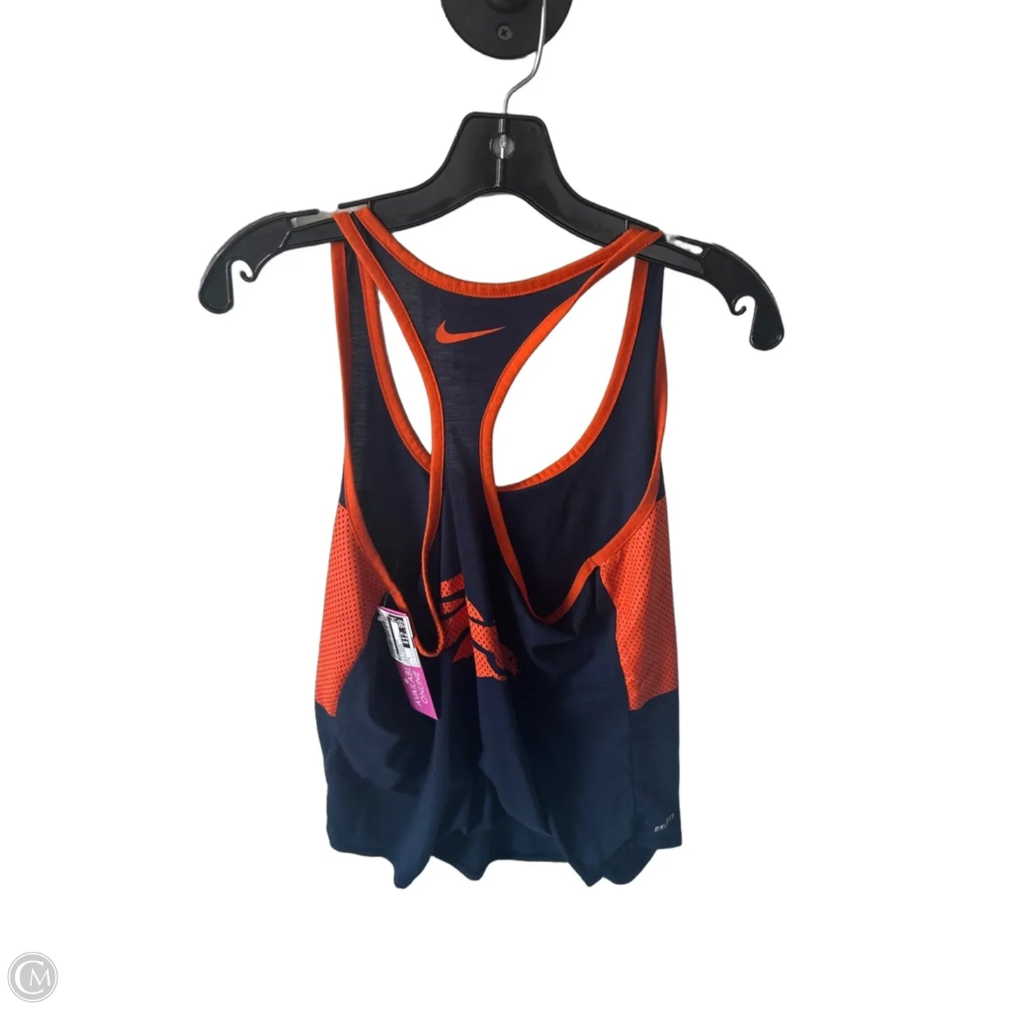 Top Sleeveless By Nfl In Blue & Orange, Size: L