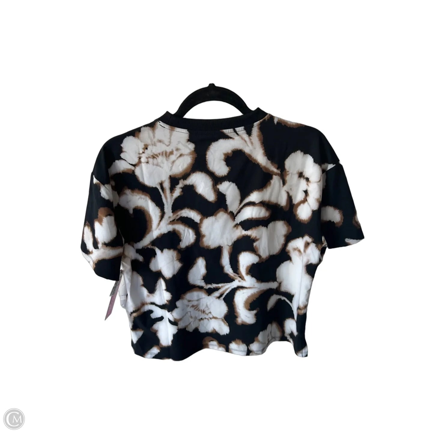 Top Short Sleeve By Talbots In Black & Cream, Size: Xs
