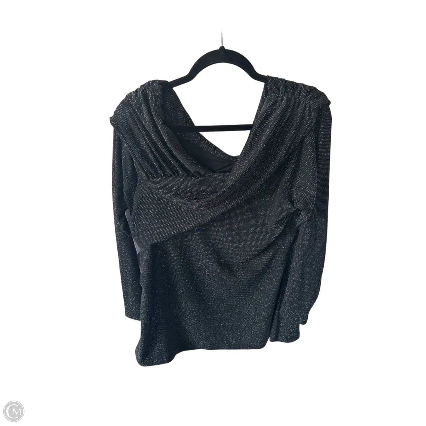 Blouse 3/4 Sleeve By Lane Bryant In Black & Silver, Size: Xl