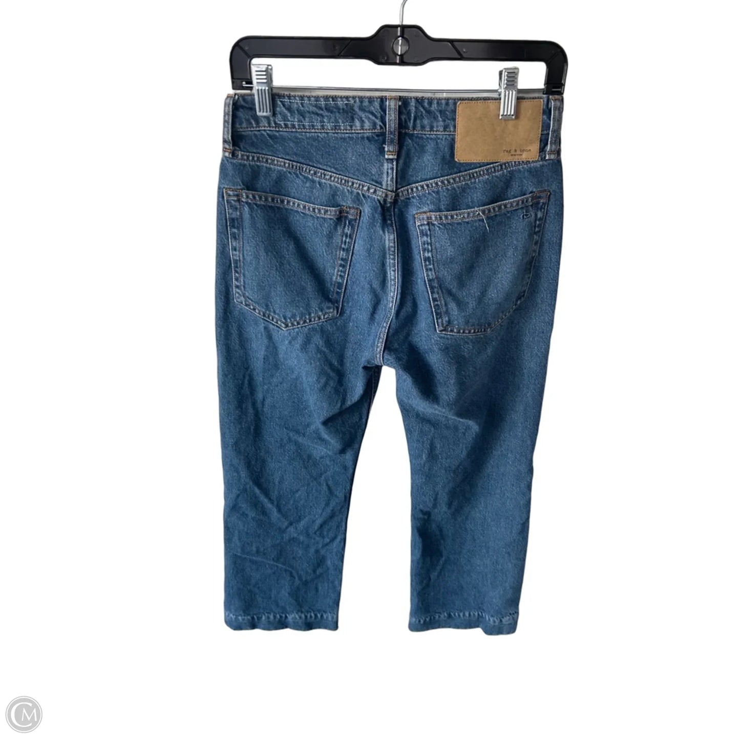 Jeans Wide Leg By Rag And Bone In Blue Denim, Size: 2