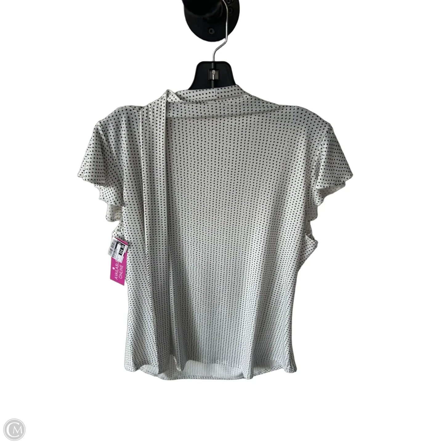 Blouse Sleeveless By Adrianna Papell In Black & White, Size: L