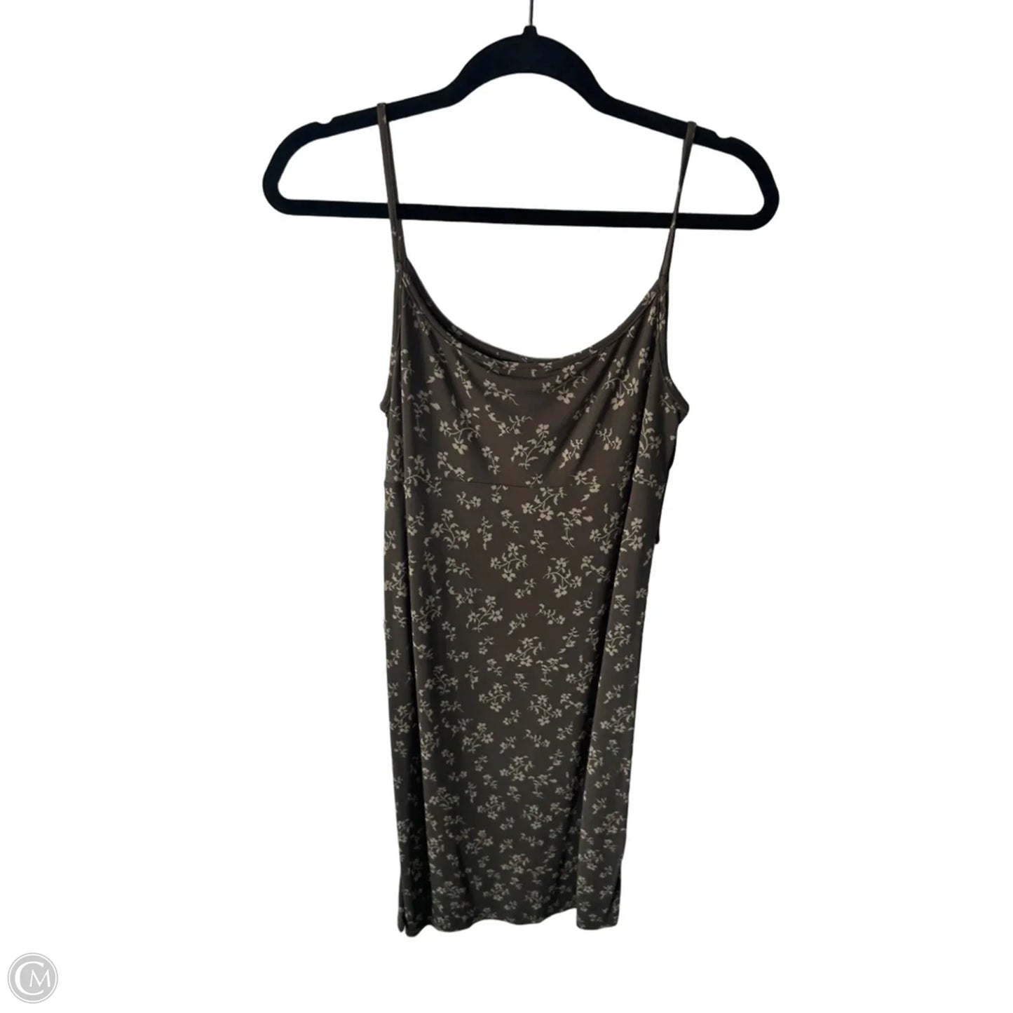 Dress Casual Midi By Ann Taylor In Green & Tan, Size: M