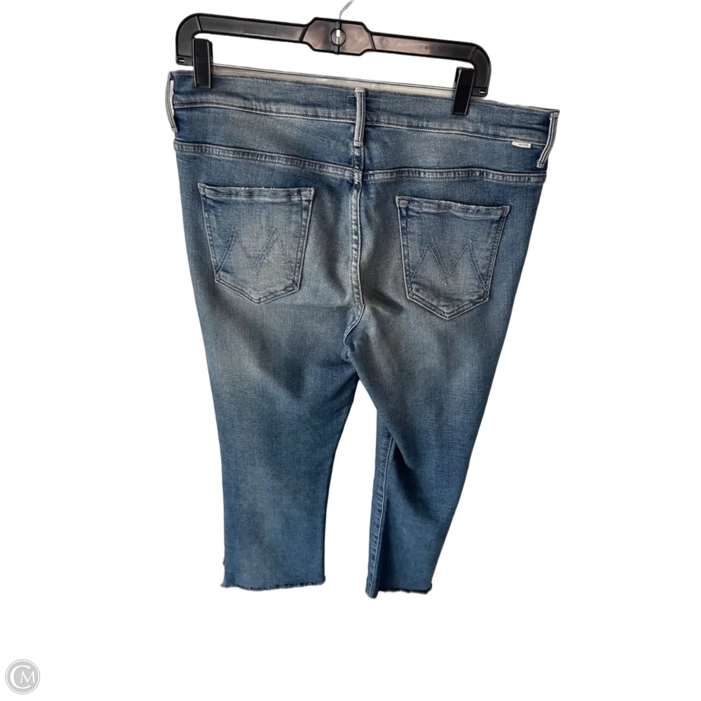 Jeans Straight By Mother In Blue Denim, Size: 14