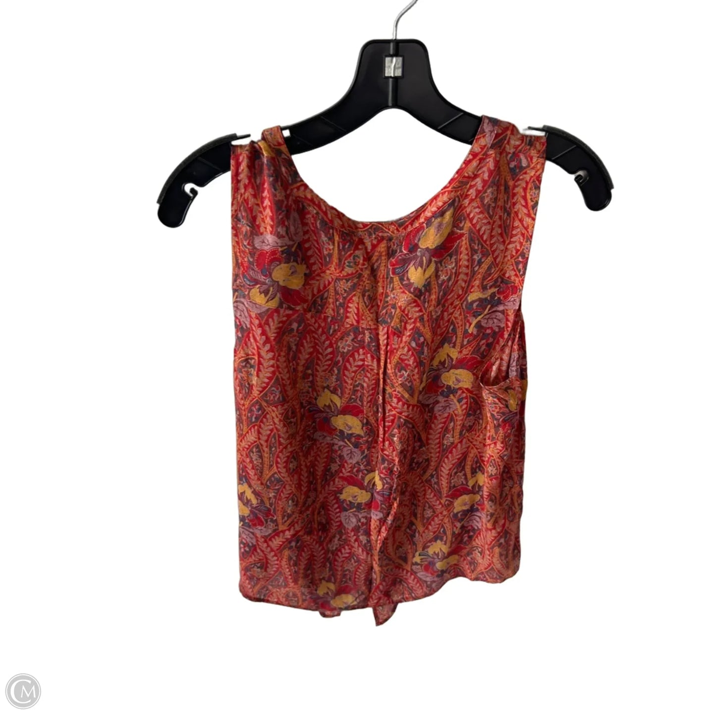 Blouse Sleeveless By Lucky Brand In Red, Size: L