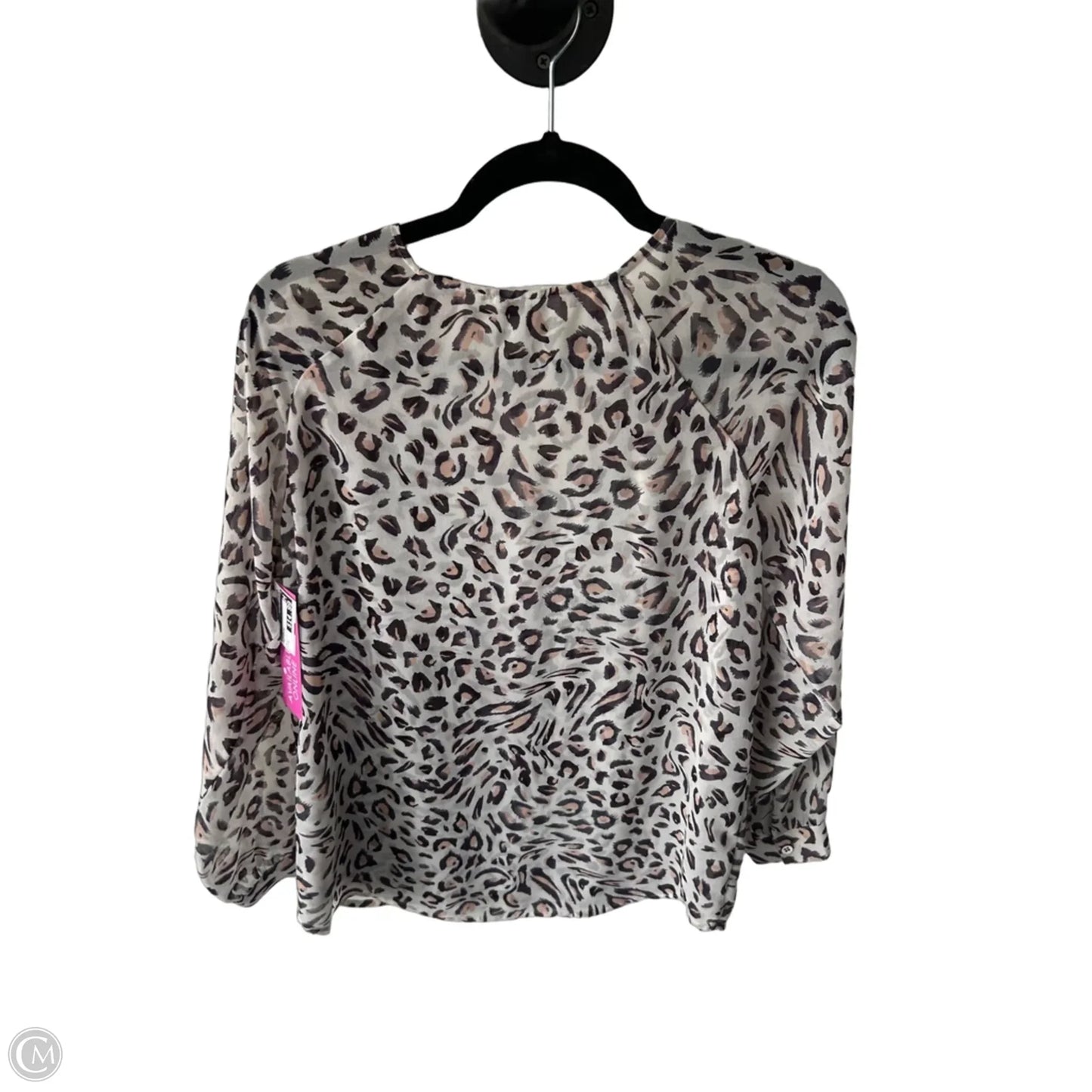 Blouse Long Sleeve By Cabi In Grey & Pink, Size: S