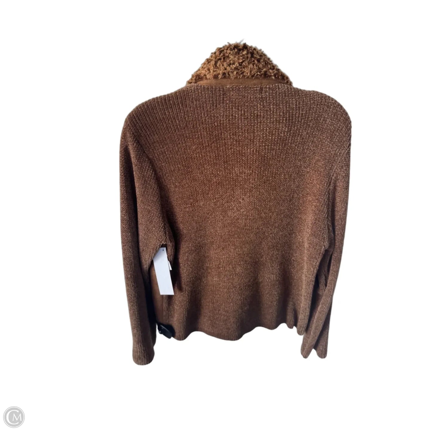 Jacket Faux Fur & Sherpa By Lisa International In Brown, Size: M