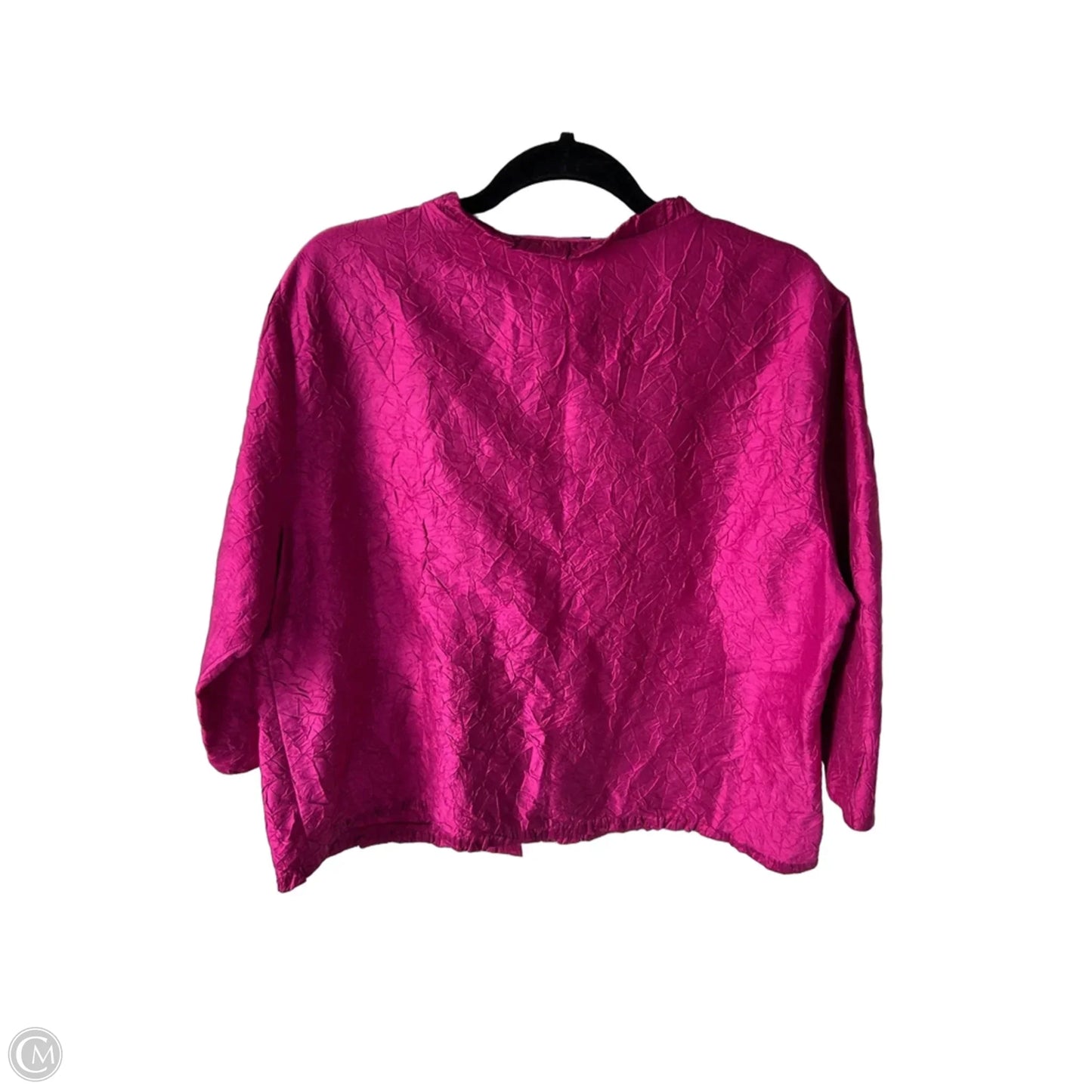 Jacket Shirt By Eileen Fisher In Pink, Size: Xl