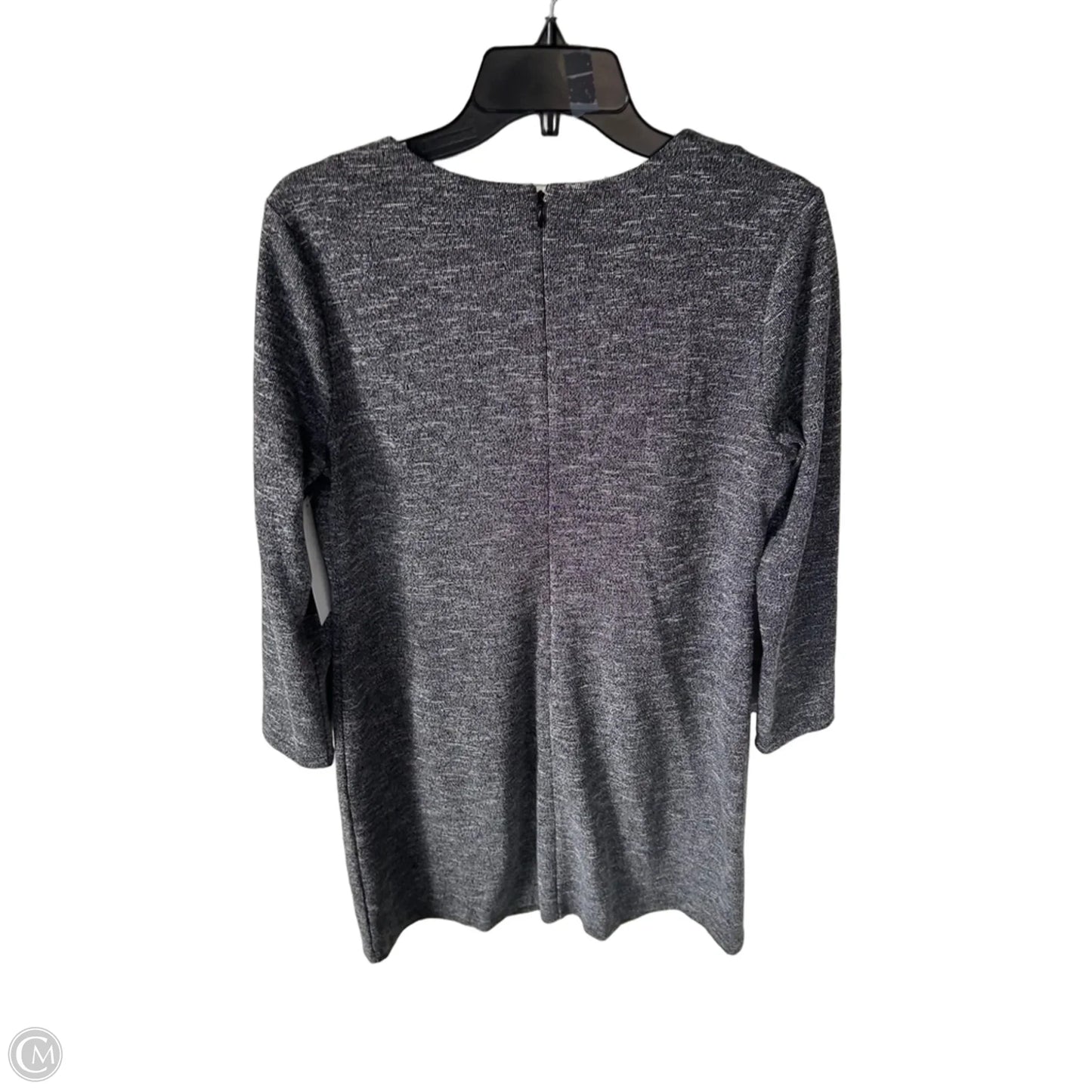 Dress Party Midi By Ann Taylor In Grey & White, Size: M
