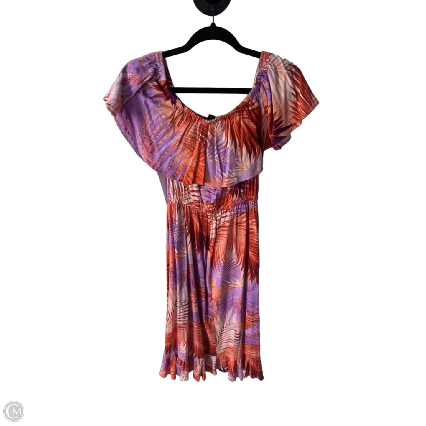 Dress Casual Midi By Bold Elements In Orange & Purple, Size: M